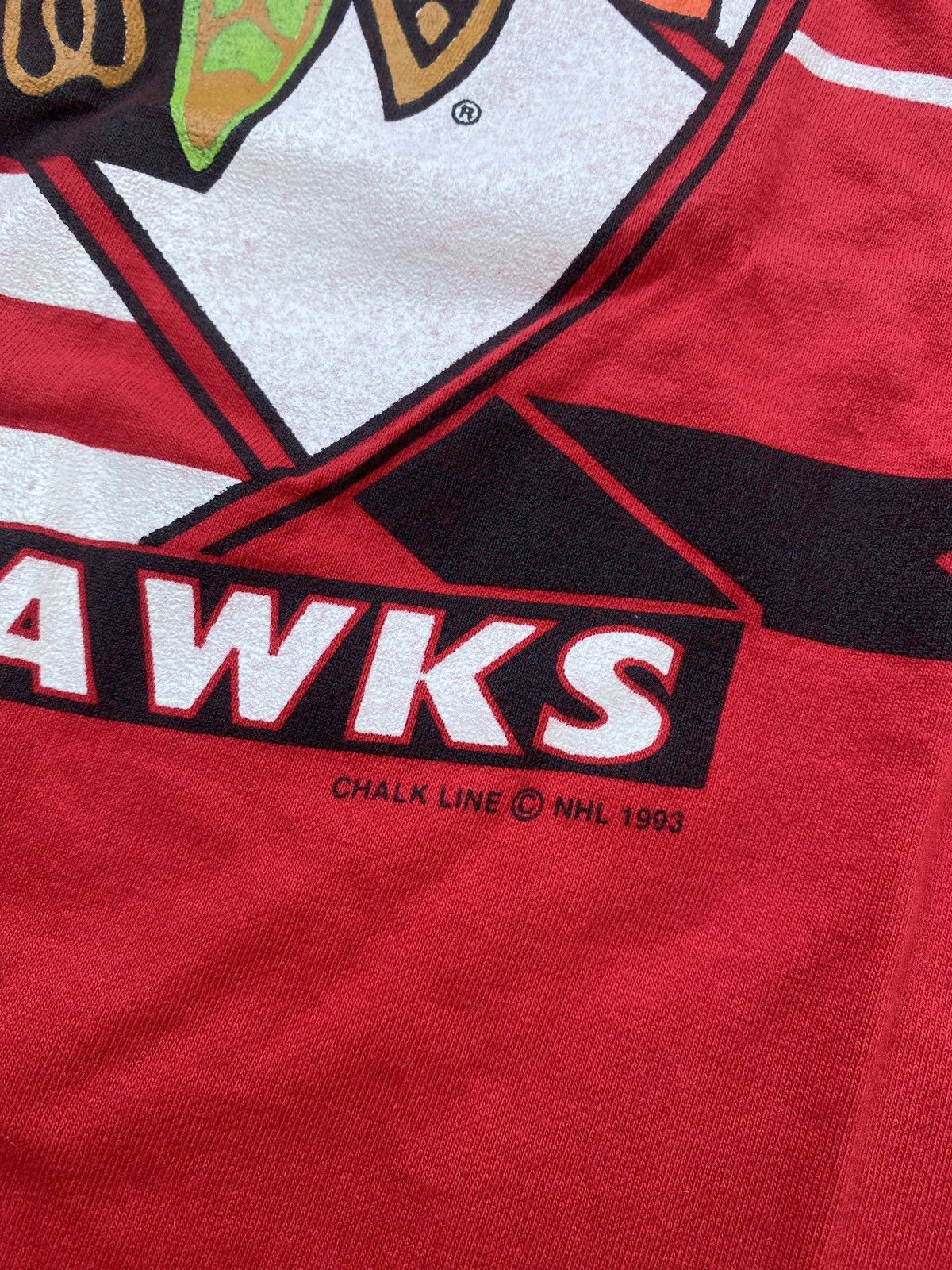 Chalk Line × Vintage 90s Chicago Blackhawks hockey logo shirt sz L Size US L / EU 52-54 / 3 - 3 Thumbnail