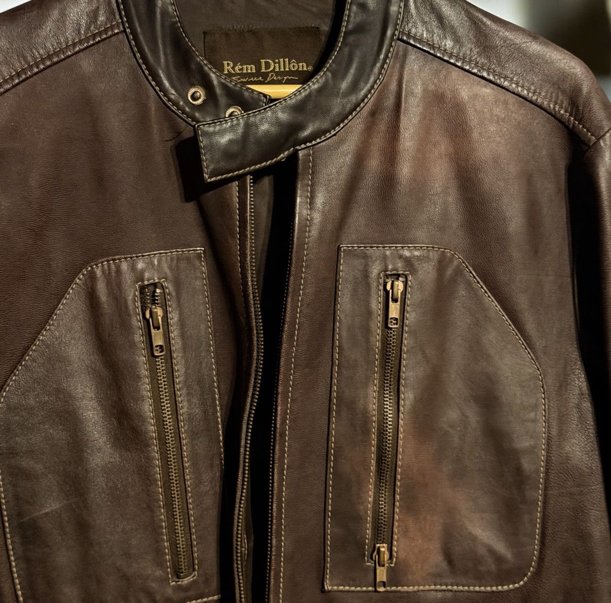 Other Rém Dillôn Brown Leather from Top Gun Leathers Size US L / EU 52-54 / 3 - 4 Thumbnail