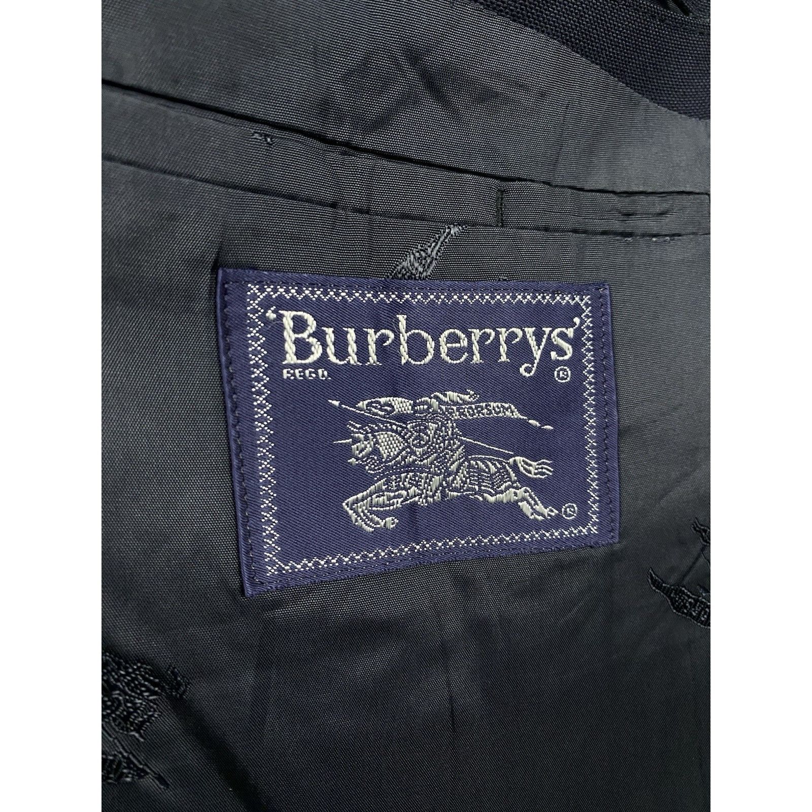 Burberry Burberry Vintage Golden Buttons Men's Blue Wool Blazer Jacke Size 52R - 10 Thumbnail