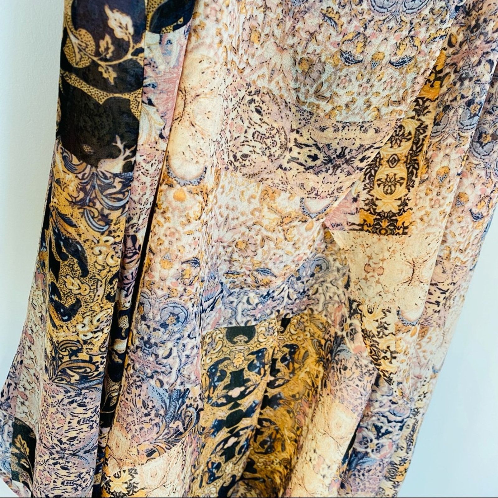 Bcbgmaxazria BCBG Pink Cream Paisley Print Ruffle Tank Mini Dress Size XXS / US 00 / IT 34 - 6 Thumbnail