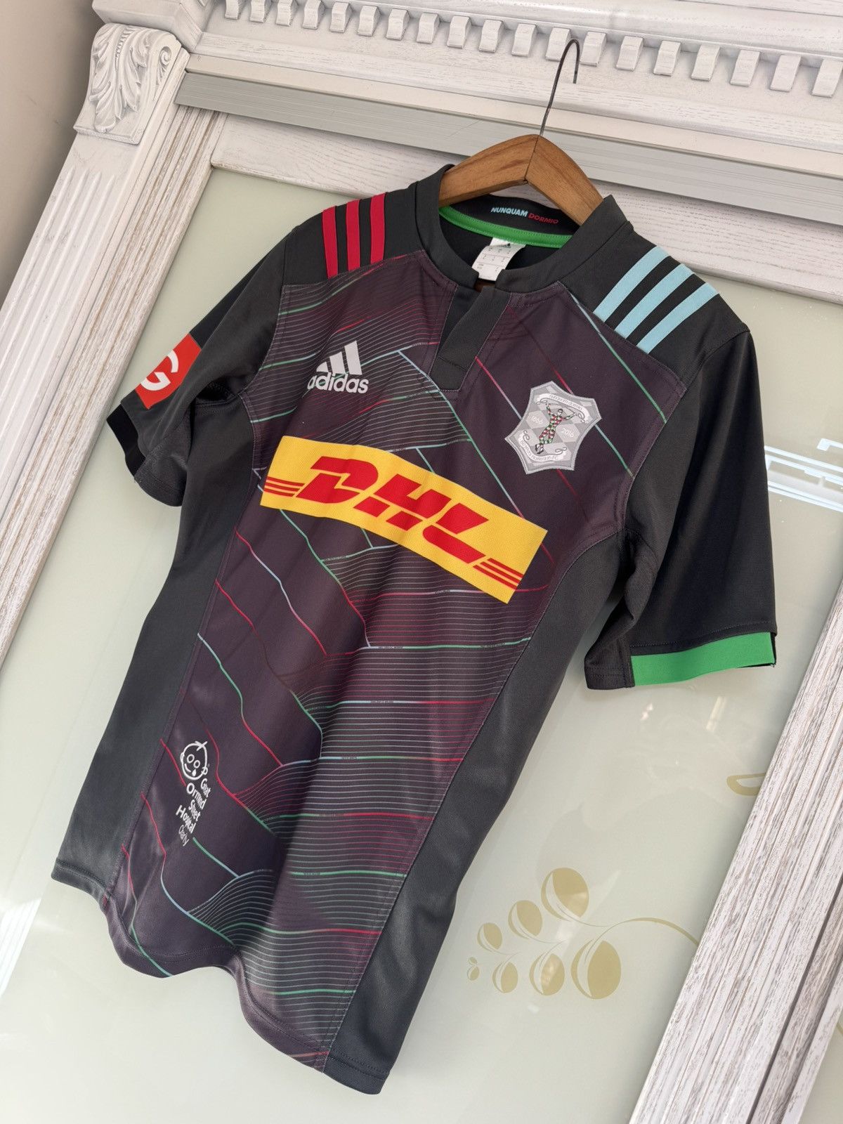 Adidas Harlequins 2016-2017 Rugby Shirt 150th Unniversary Jersey Size US M / EU 48-50 / 2 - 3 Thumbnail