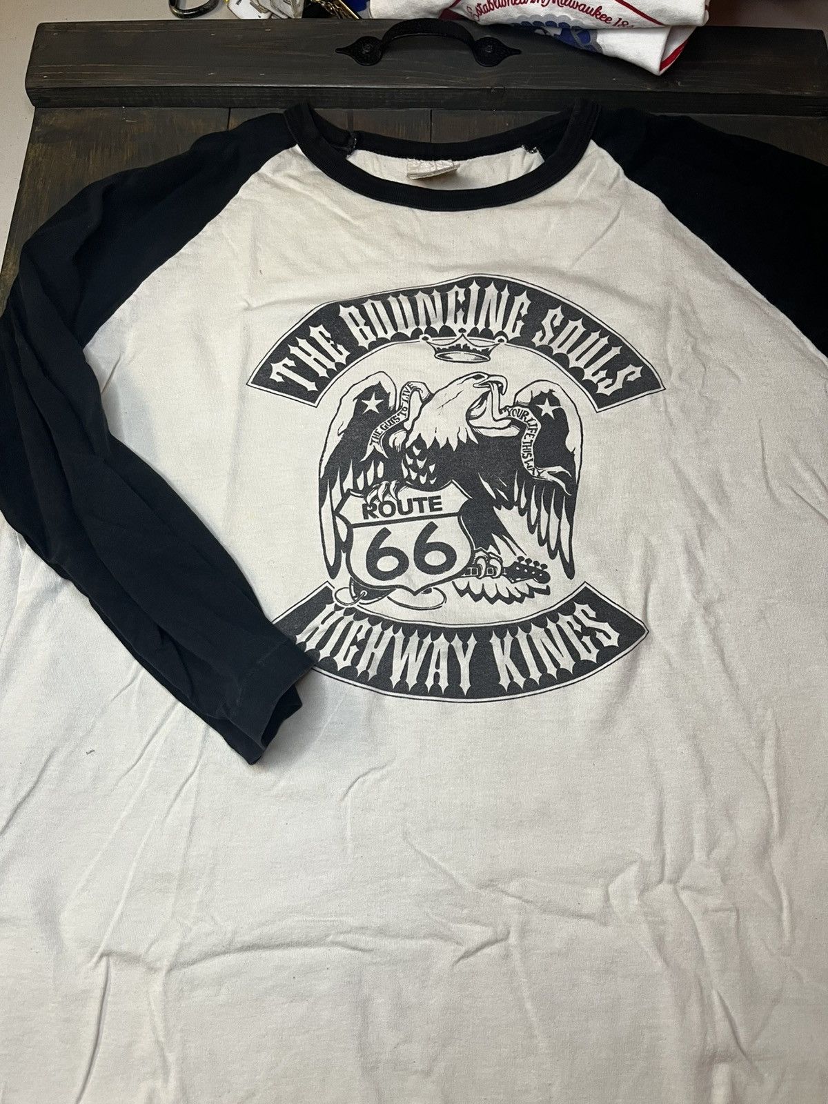 Band Tees Bouncing Souls Raglan Baseball T-Shirt size xl Size US XL / EU 56 / 4 - 6 Thumbnail