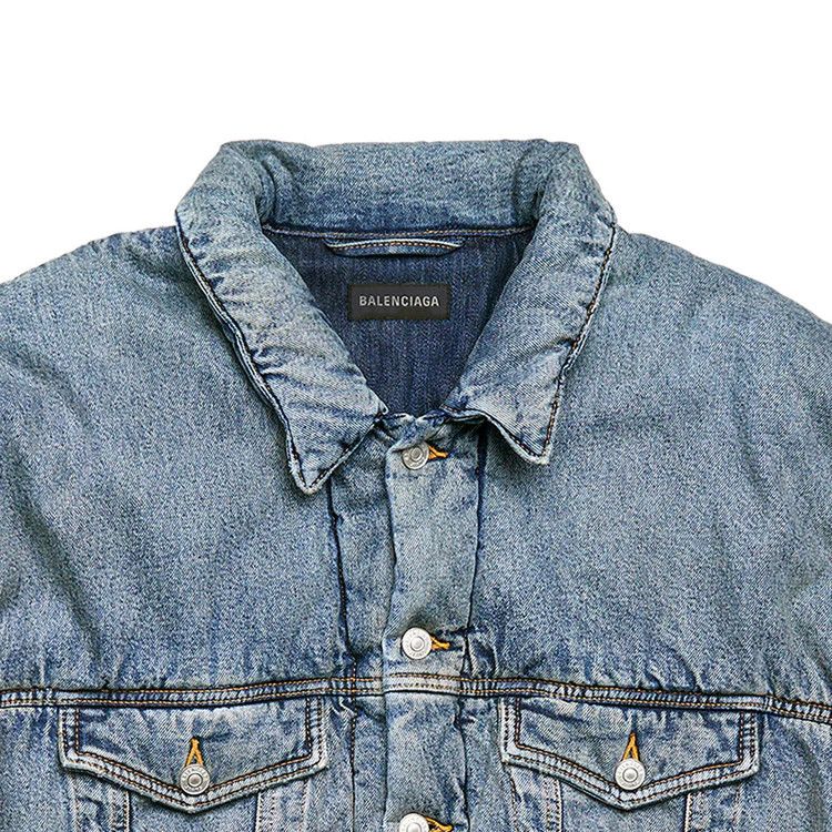 Balenciaga BALENCIAGA Padded Denim Jacket Worn By Kanye, Shai Size US S / EU 44-46 / 1 - 4 Thumbnail