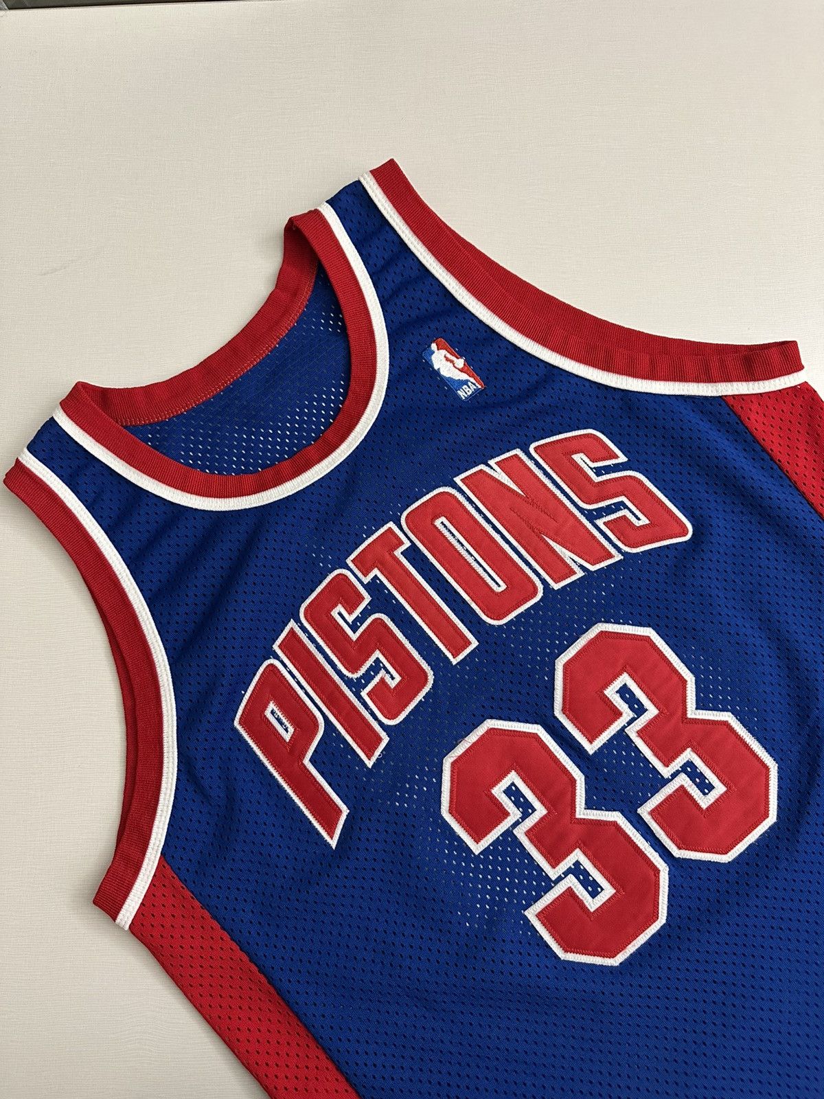 Champion × NBA × Vintage Vintage Detroit Pistons Grant Hill Authentic Champion Jersey Size US L / EU 52-54 / 3 - 9 Thumbnail