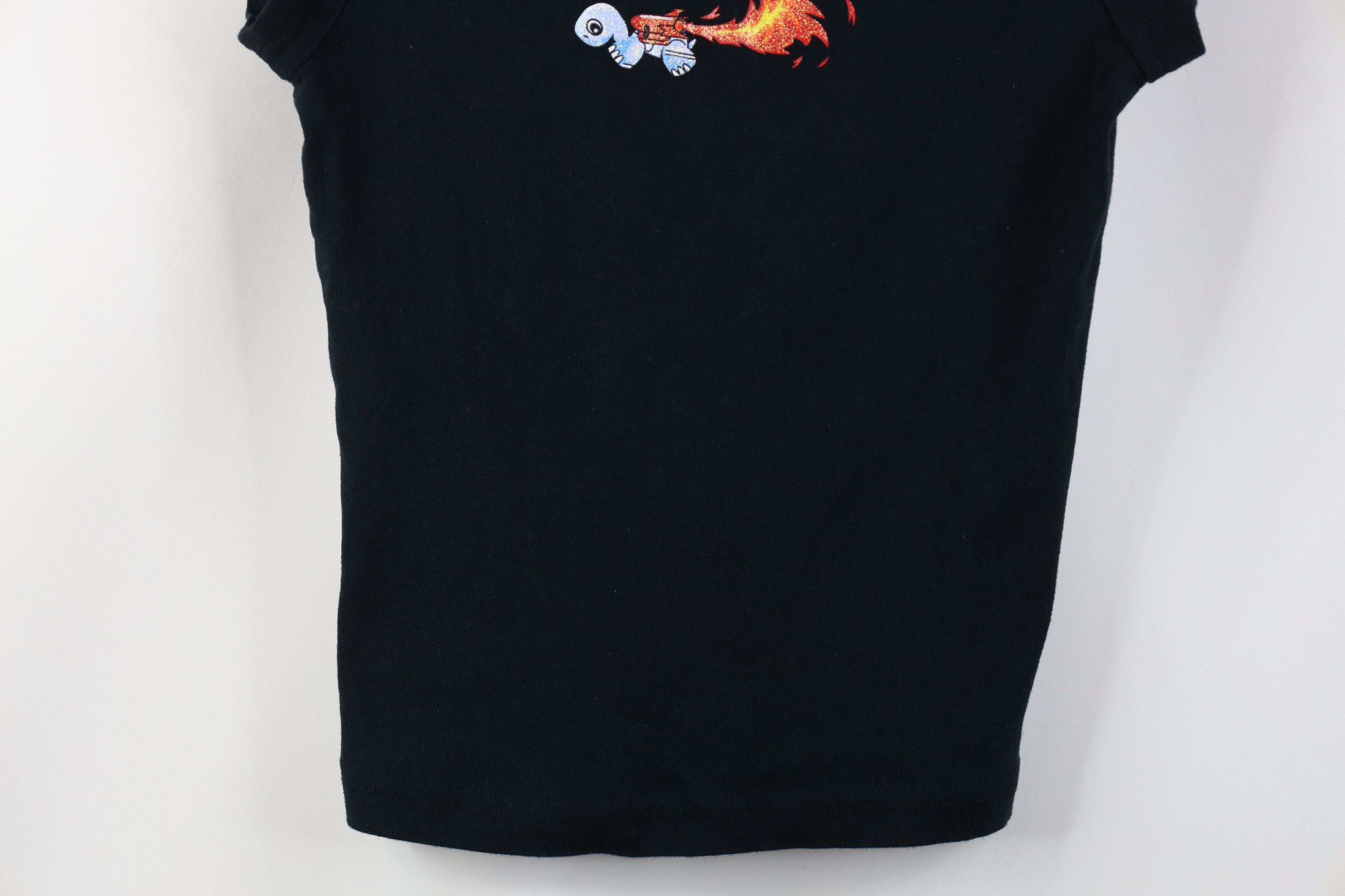 Vintage Vintage 90s Y2K Babydoll Fire Flames Ribbed Knit T-Shirt Size M / US 6-8 / IT 42-44 - 3 Thumbnail