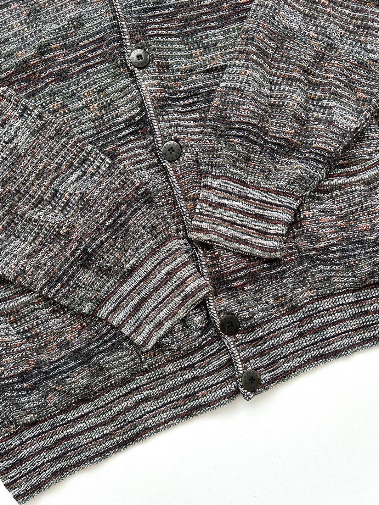 Missoni × Vintage Missoni Sport Vintage Textured Knitted Multicolour Cardigan Size US XL / EU 56 / 4 - 9 Thumbnail
