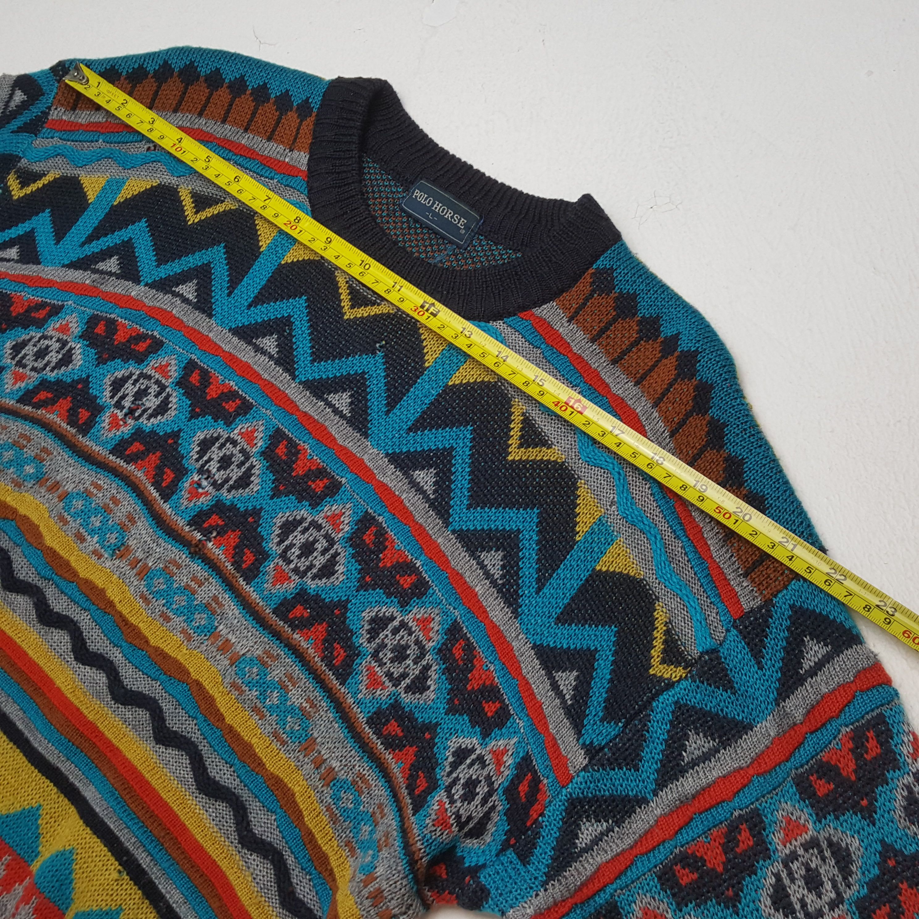 Vintage Vintage POLO HORSE Coogi Style Design Sweatshirts Size US M / EU 48-50 / 2 - 4 Thumbnail