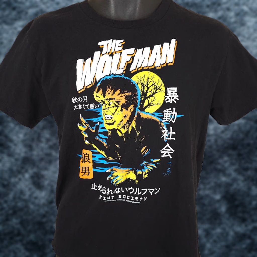 Vintage VINTAGE Wolf Man T Shirt Mens Size Medium Black Universal Studios Monsters Made In USA Size US M / EU 48-50 / 2 - 1 Thumbnail