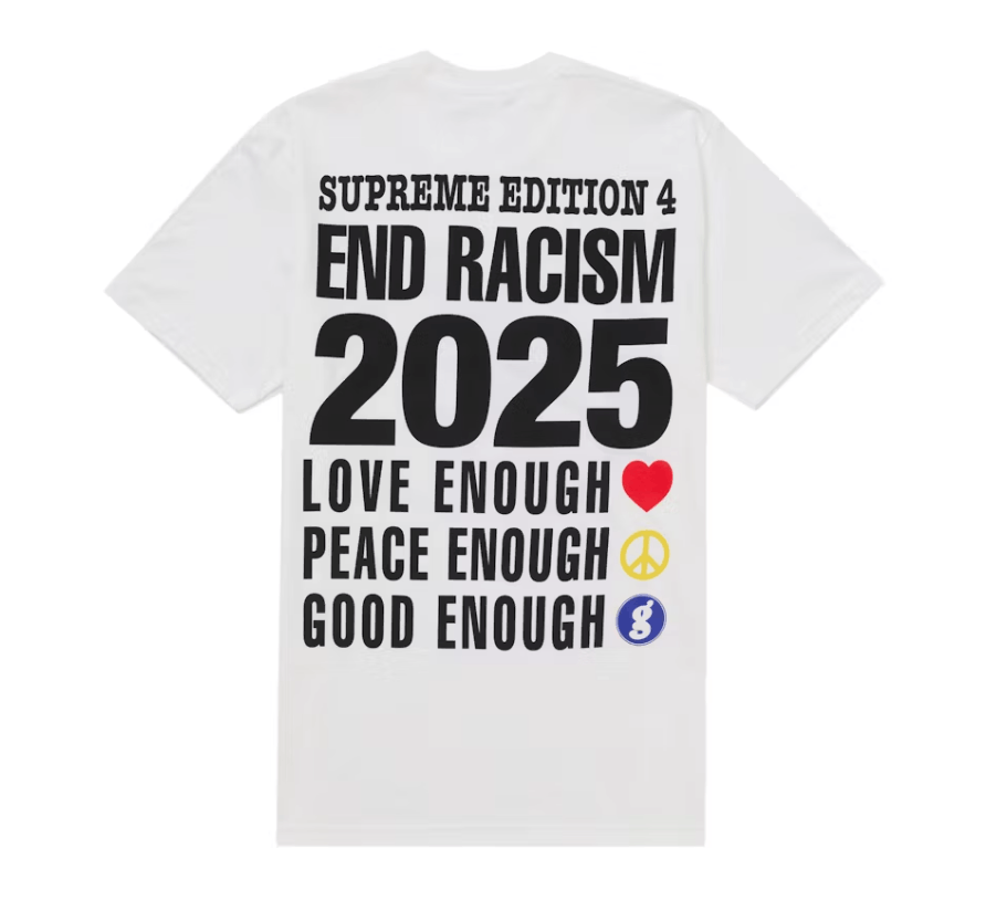Supreme Supreme GOODENOUGH End Racism Tee White Size M Size US M / EU 48-50 / 2 - 2 Thumbnail