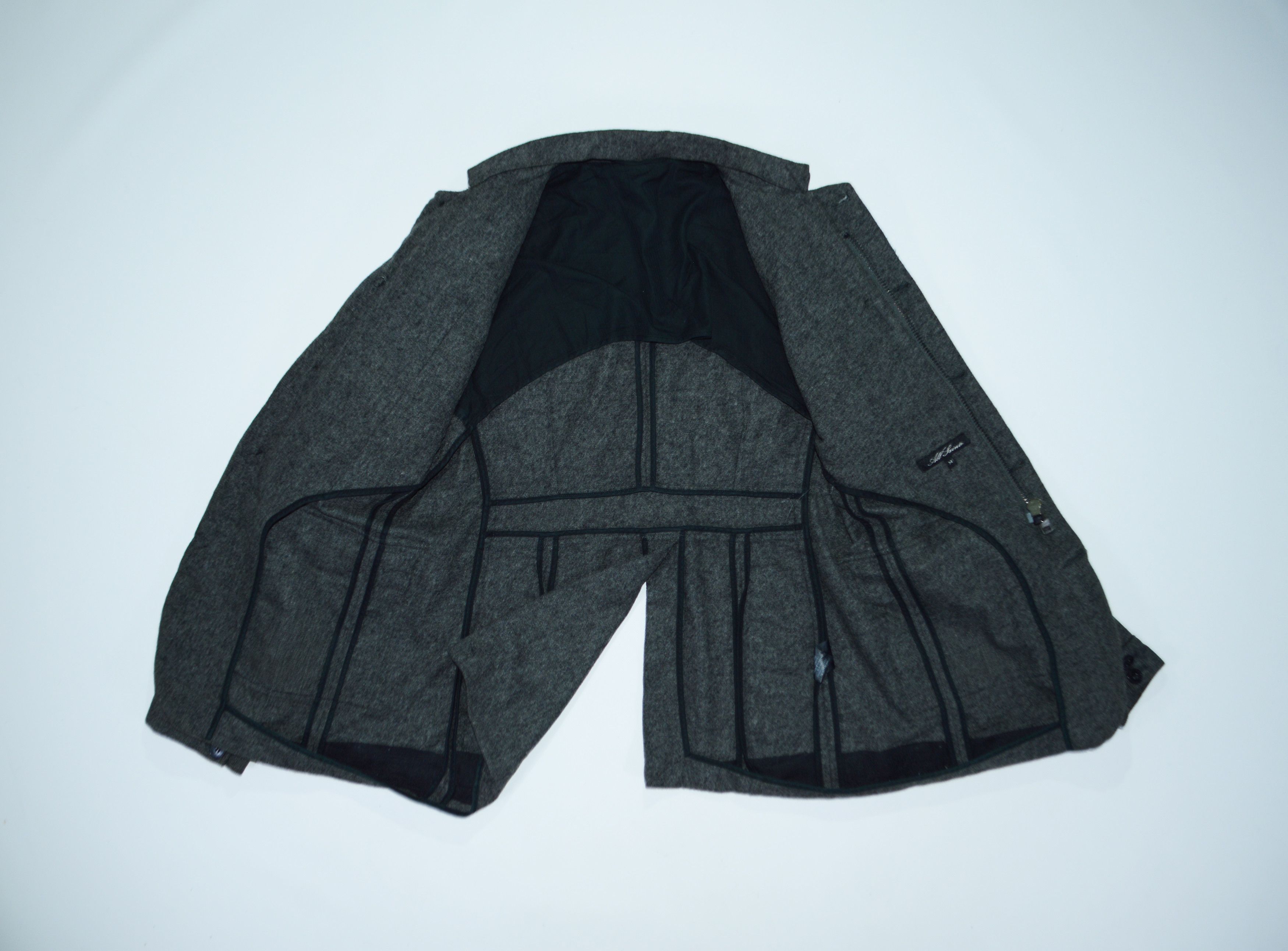 Allsaints Allsaints Berkoff Gray Wool Nylon Jacket Size M Size US M / EU 48-50 / 2 - 7 Thumbnail