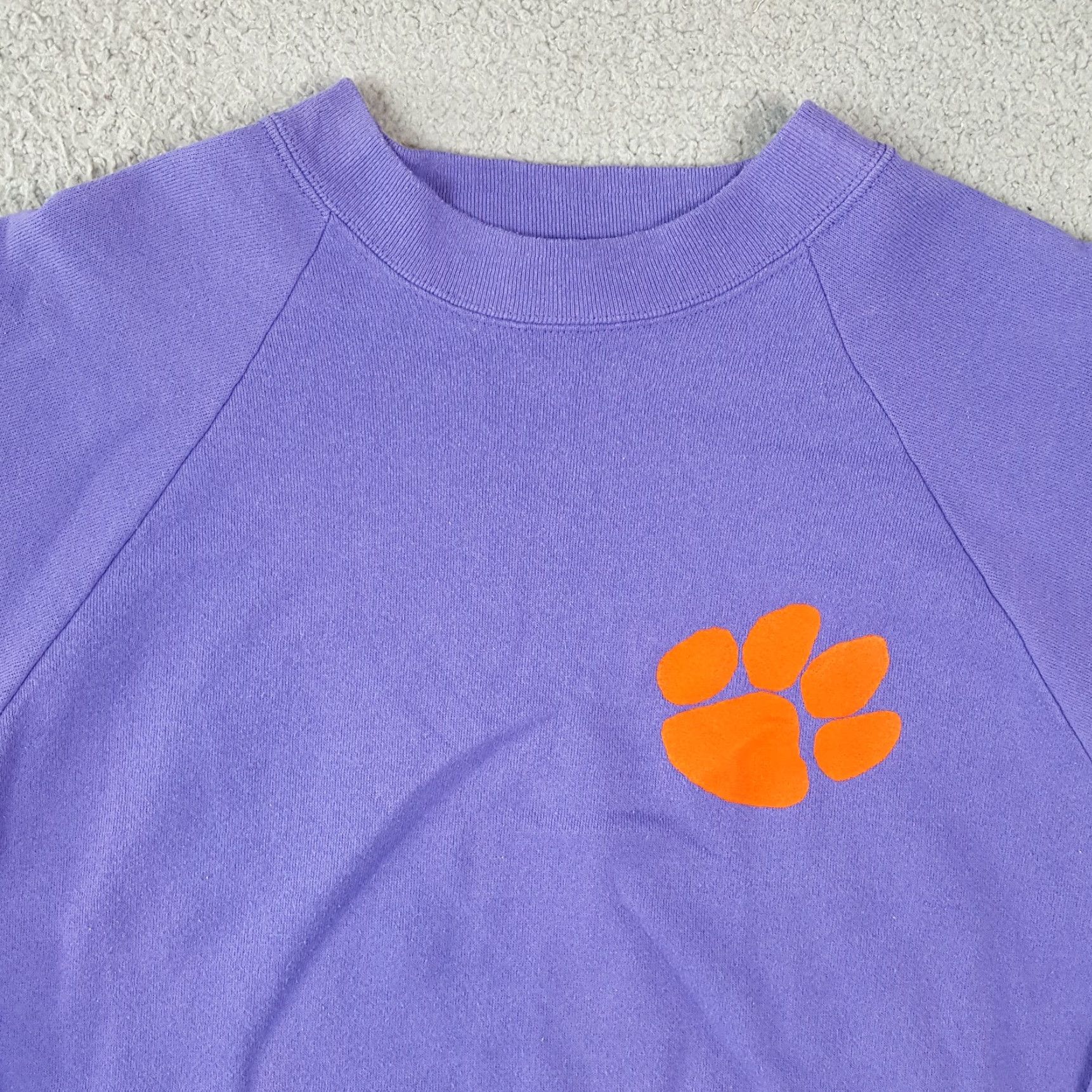 Vintage Vintage 90s Clemson Tigers Football Crewneck Size XL Purple Pullover Sweatshirt Size US XL / EU 56 / 4 - 2 Thumbnail