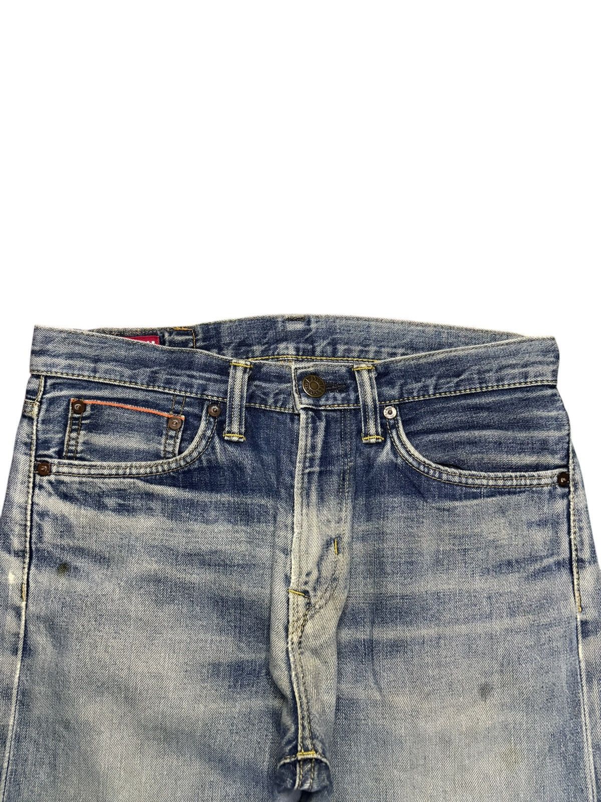 Edwin × Japanese Brand Vintage Japanese Edwin 505 Selvedge Mud Wash Distress Jeans Size US 31 - 5 Thumbnail