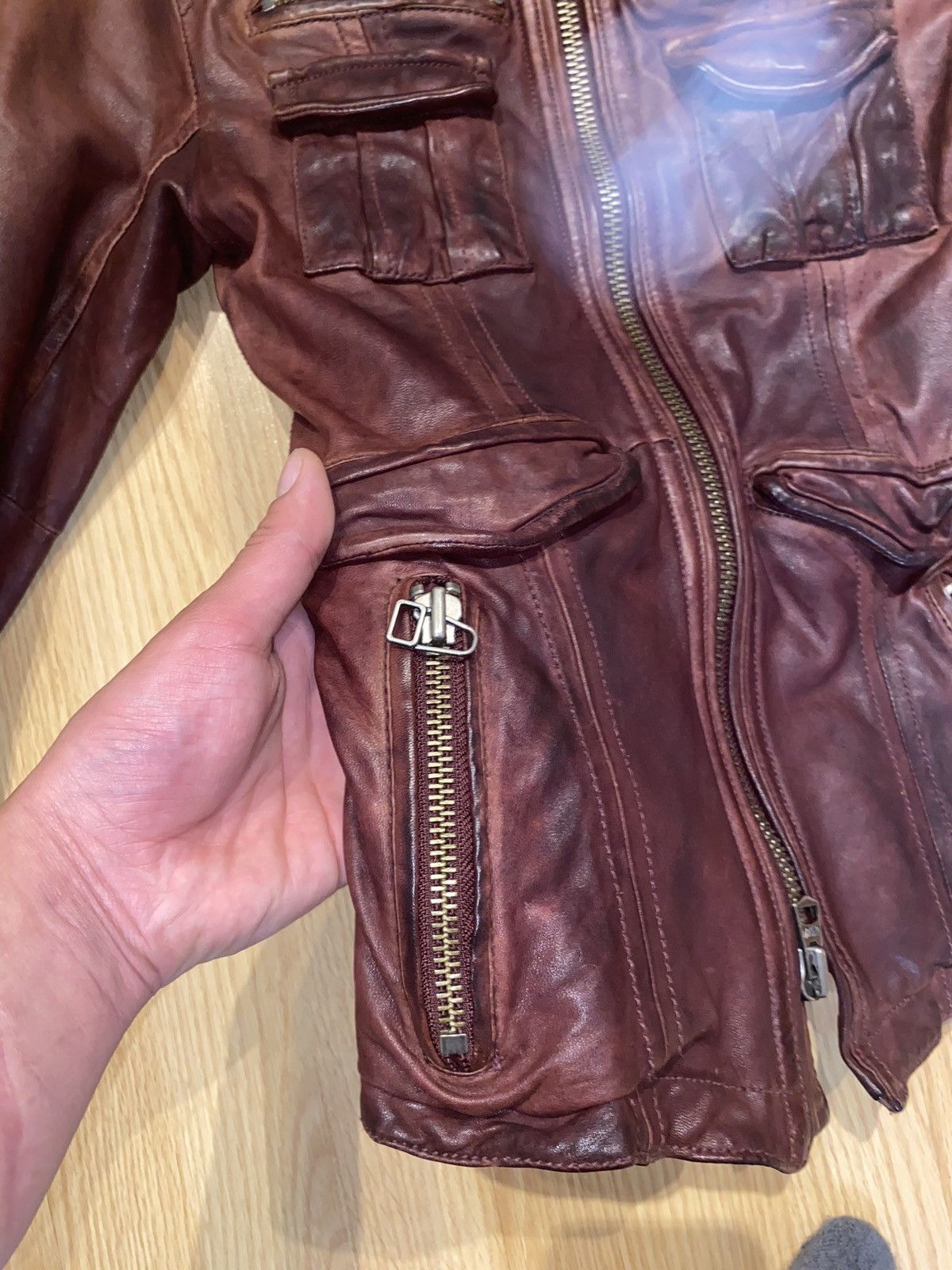 14th Addiction Plag Crimson Leather Jacket Size US S / EU 44-46 / 1 - 3 Thumbnail
