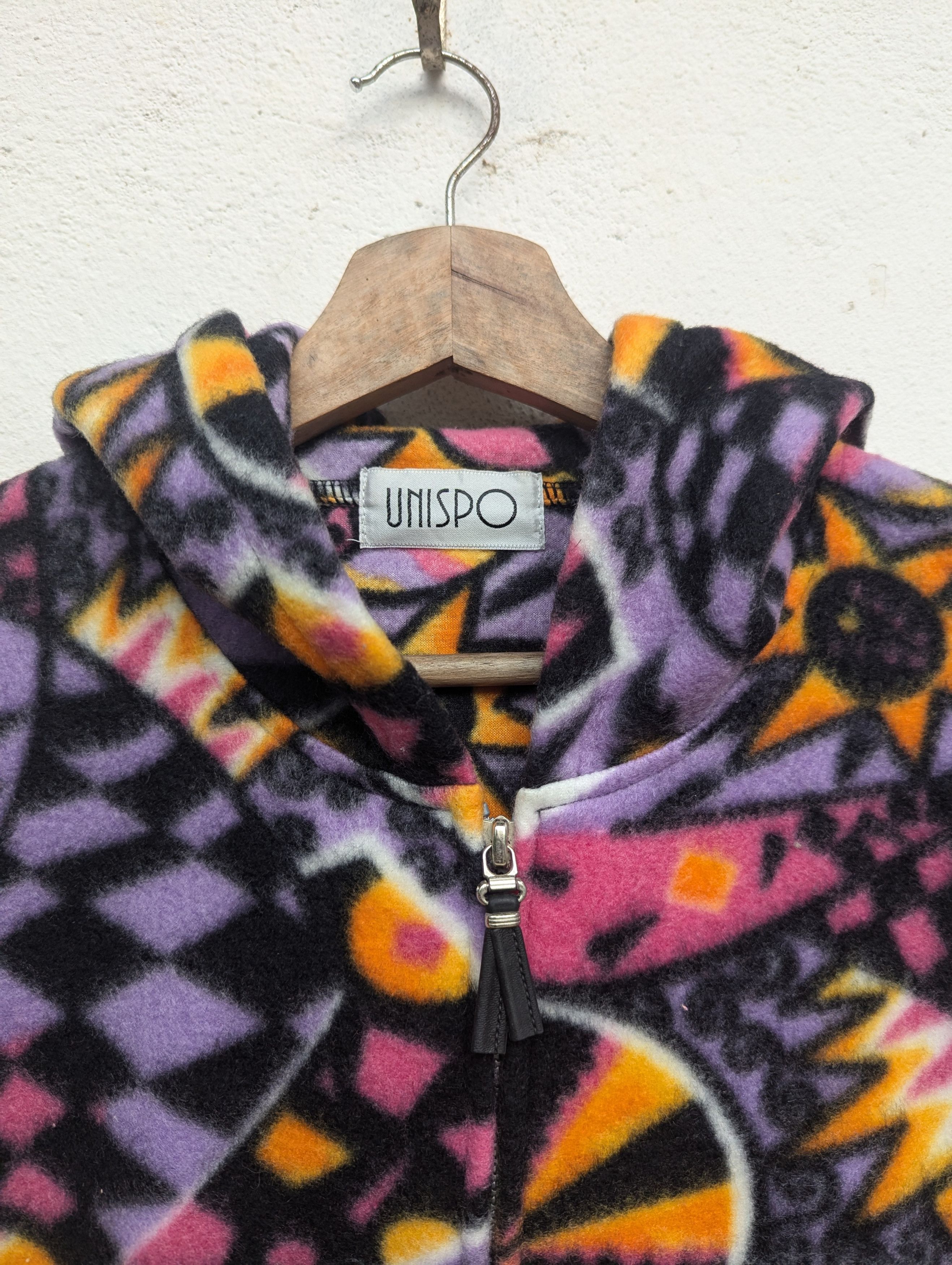 Japanese Brand UNISPO COLOURFULL HOODIE BOMBER JACKET Size US XL / EU 56 / 4 - 6 Thumbnail