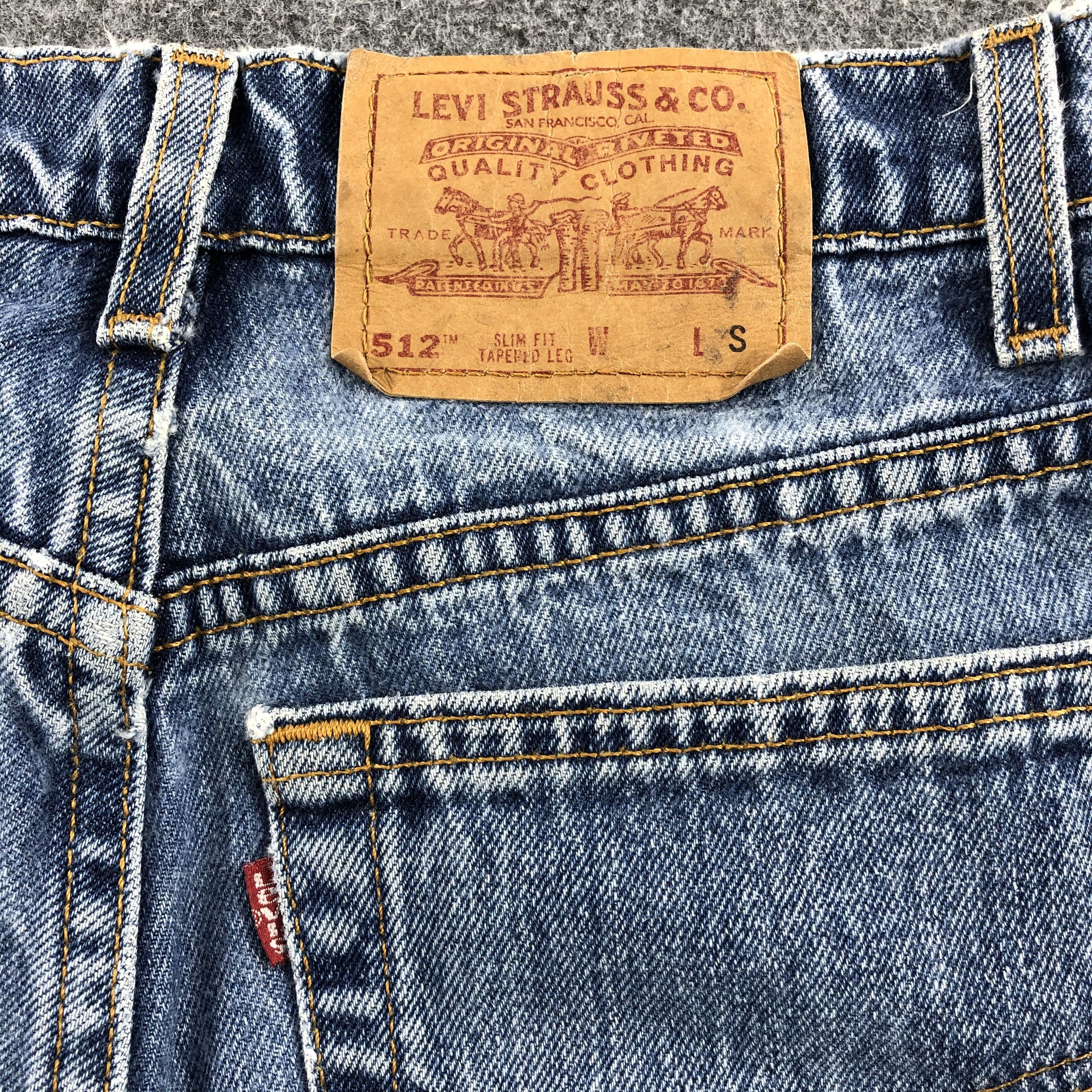 Levi's Vintage Levis 512 Jeans Blue Wash Slim Fit Denim KJ463 Size US 27 - 5 Thumbnail