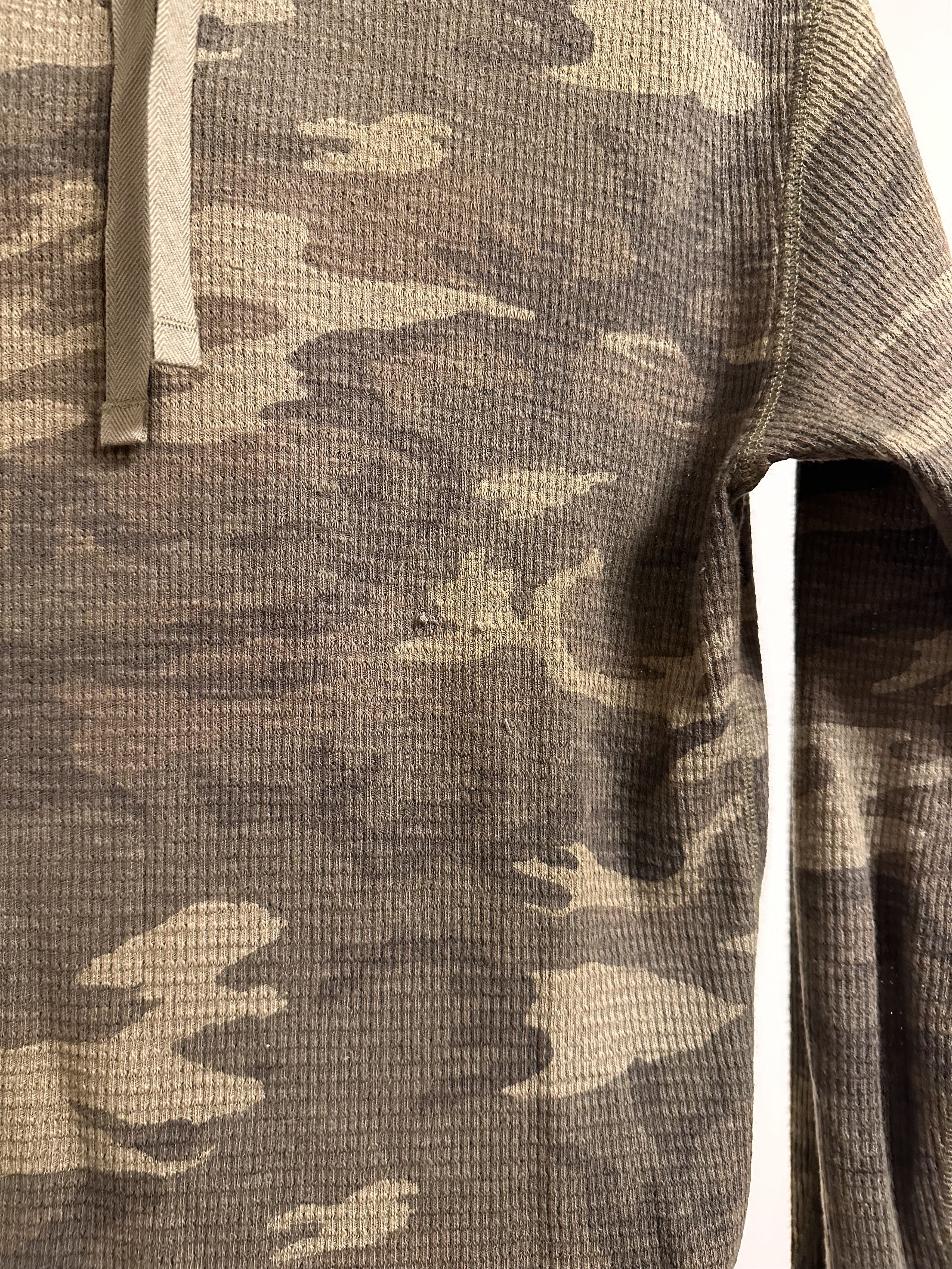 RRL Ralph Lauren RRL Waffle-Knit Camo Hoodie Size US XS / EU 42 / 0 - 3 Thumbnail