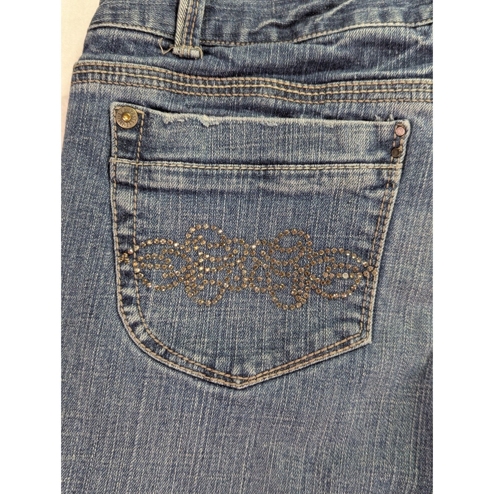 Aeropostale Aeropostale Y2K Hailey Skinny Flare Rhinestone Jeans Size 11 Size 34" / US 12 / IT 48 - 7 Thumbnail