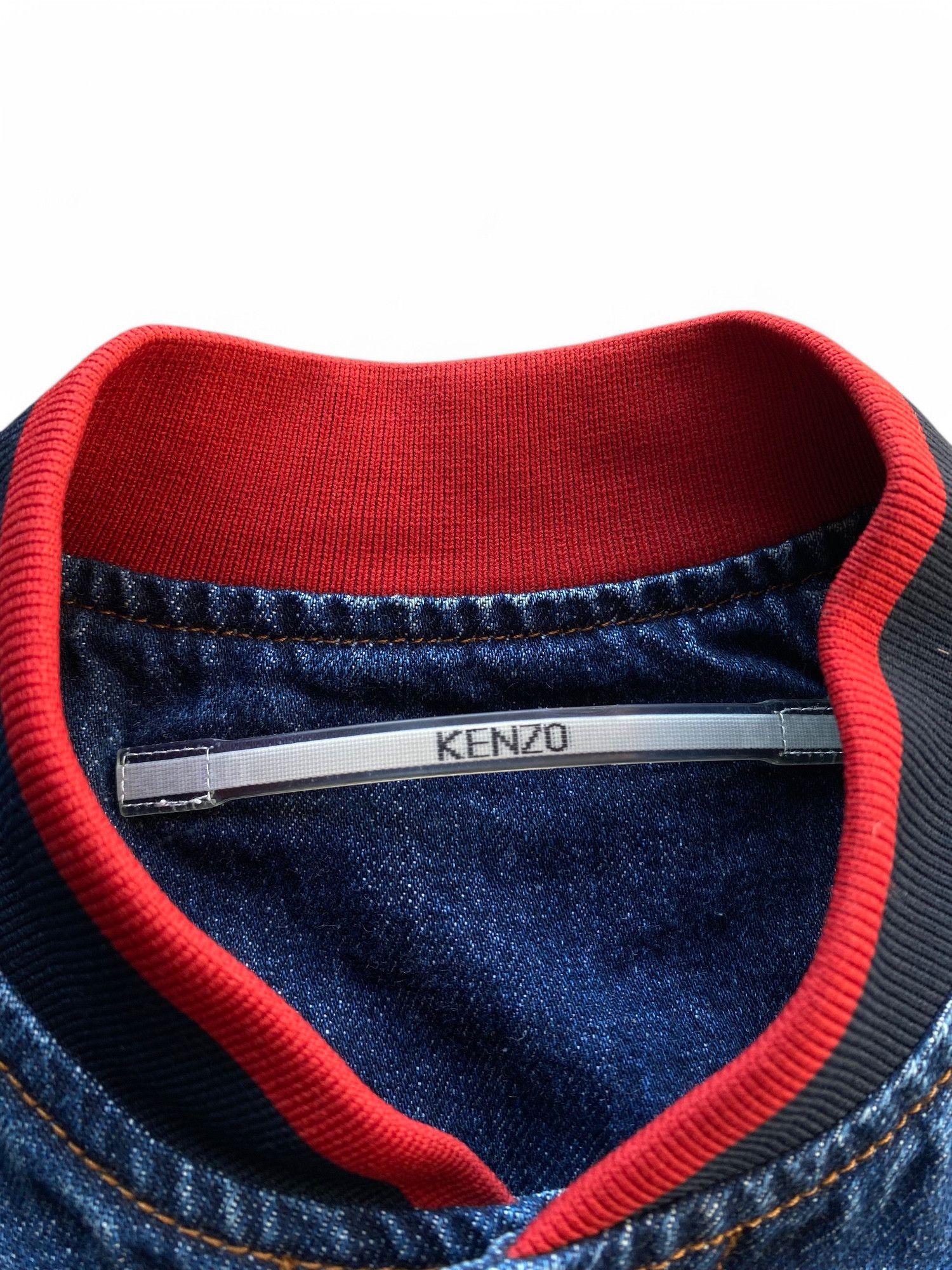 Kenzo Kenzo Denim Jacket Bomber Badge Size US S / EU 44-46 / 1 - 8 Thumbnail