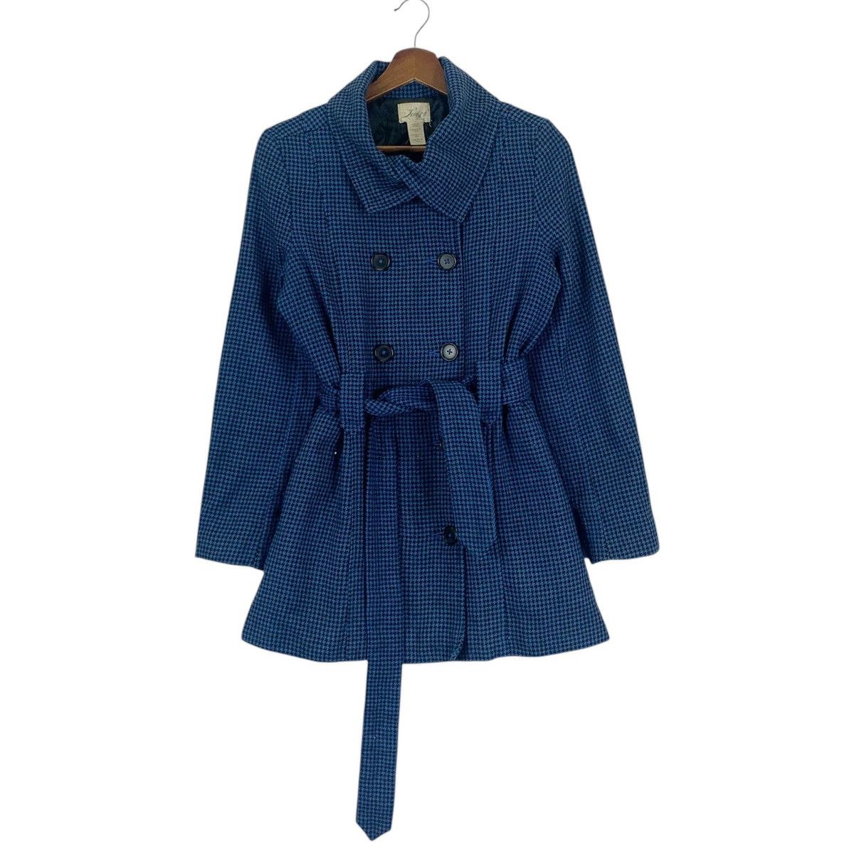 Levi's Vintage Levi’s Tartan Style Wool Trench Coat With Belt Size US S / EU 44-46 / 1 - 1 Thumbnail
