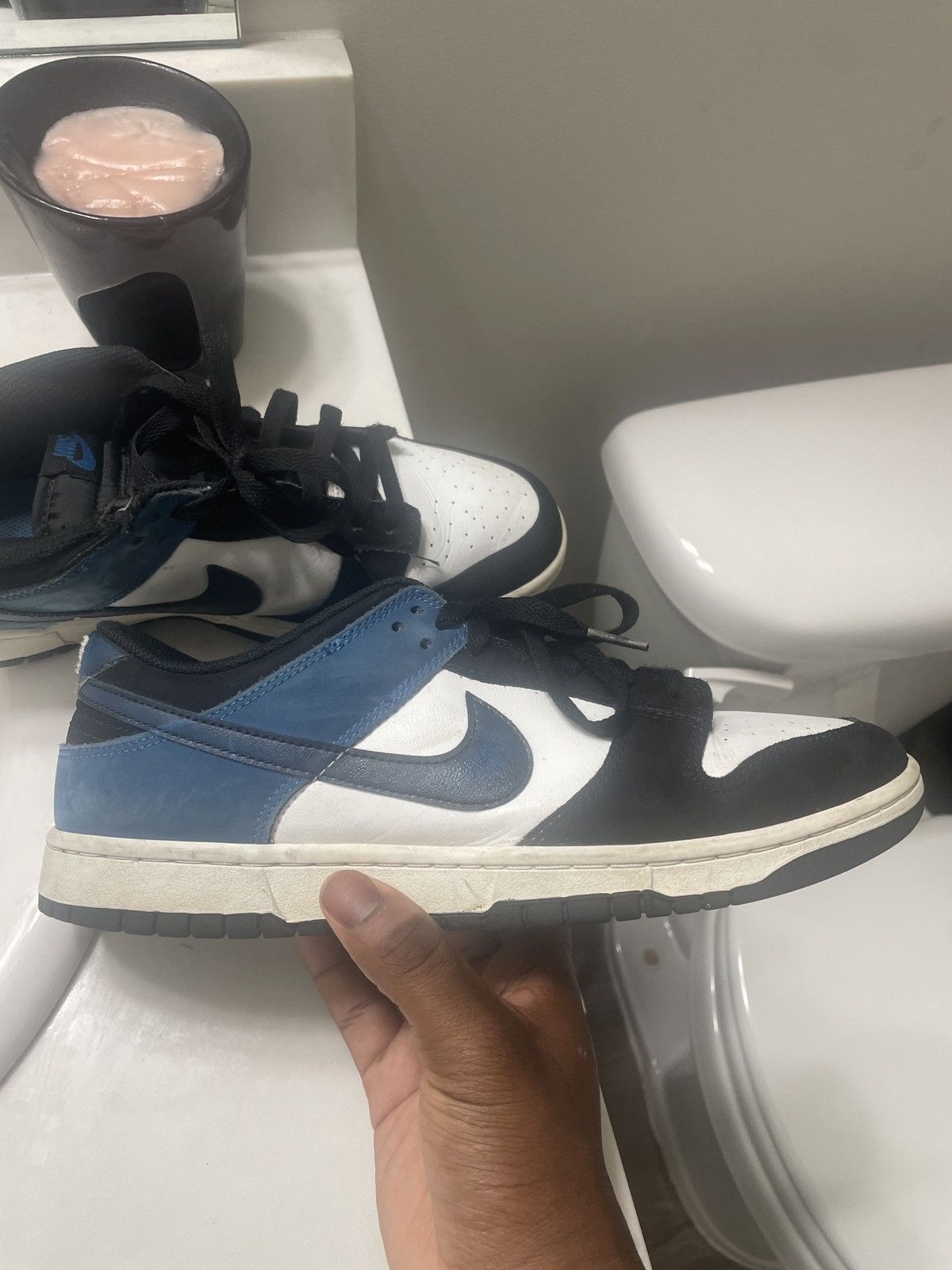 Nike Black and Navy Blue Dunks Size US 11 / EU 44 - 2 Thumbnail