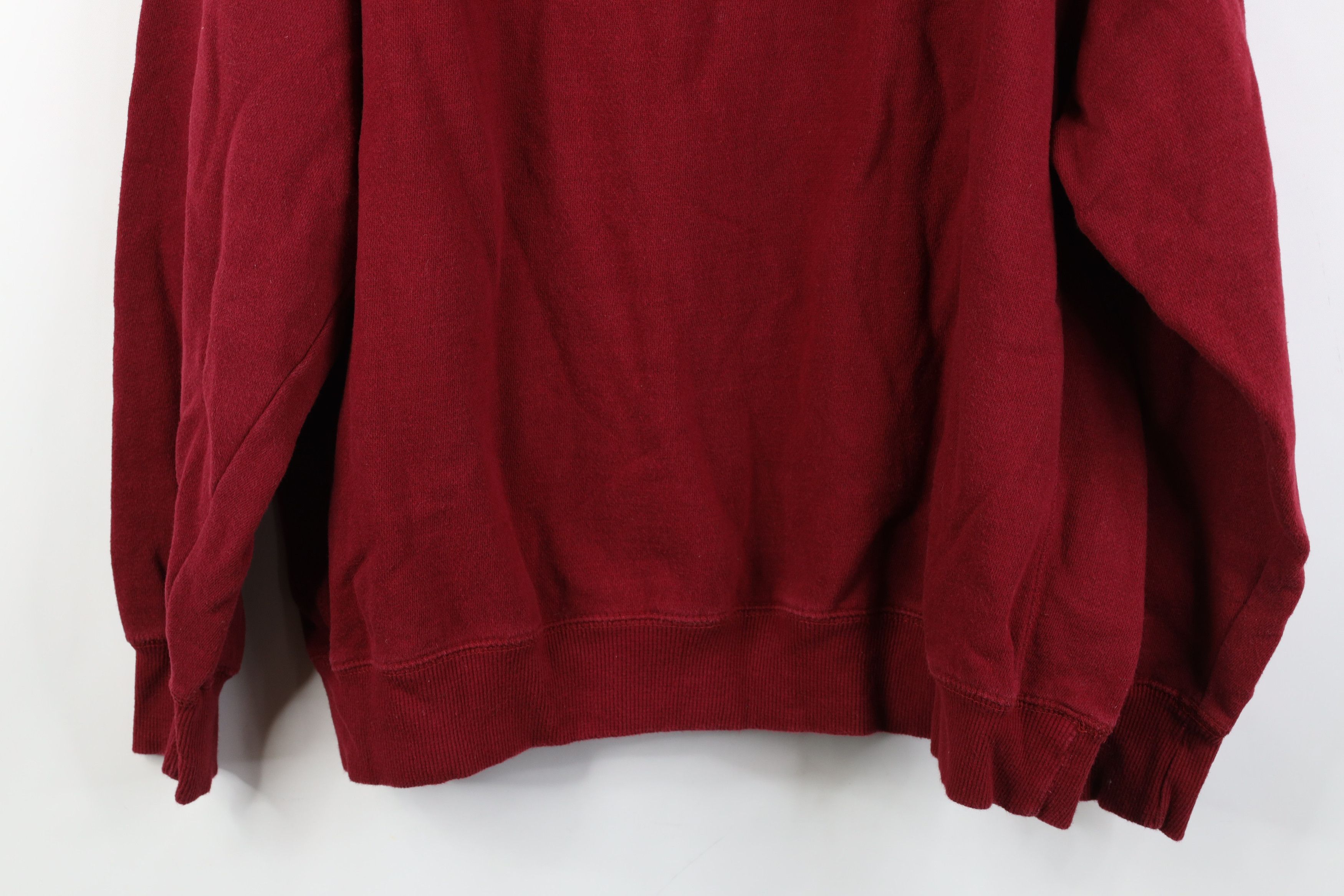 Starter Vintage 90s Starter Blank Monochrome Crewneck Sweatshirt Red Size US XL / EU 56 / 4 - 11 Thumbnail