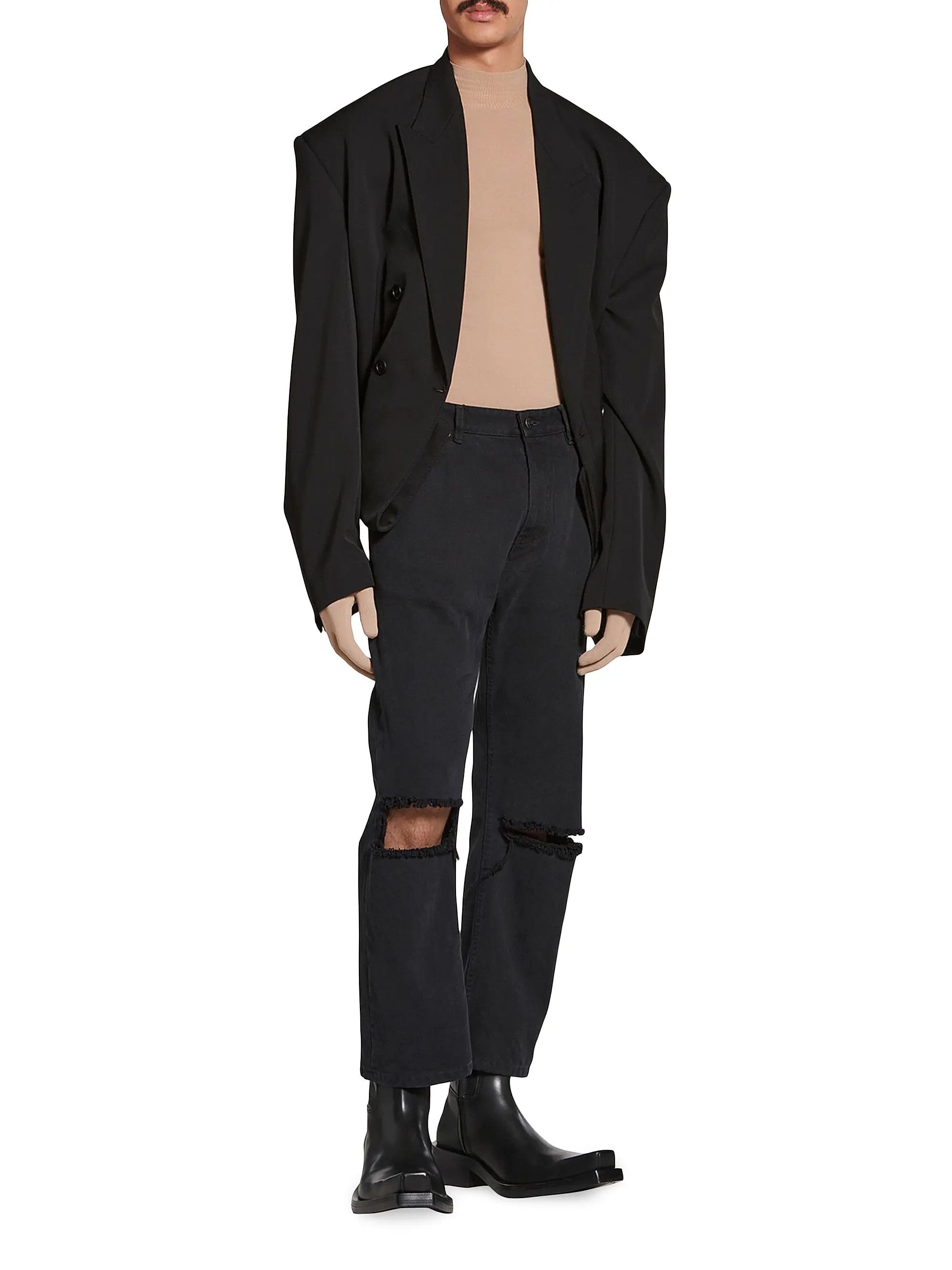 Balenciaga o1w1db10825 Loose Fit Buckle Pants in Black Size US 34 / EU 50 - 6 Thumbnail