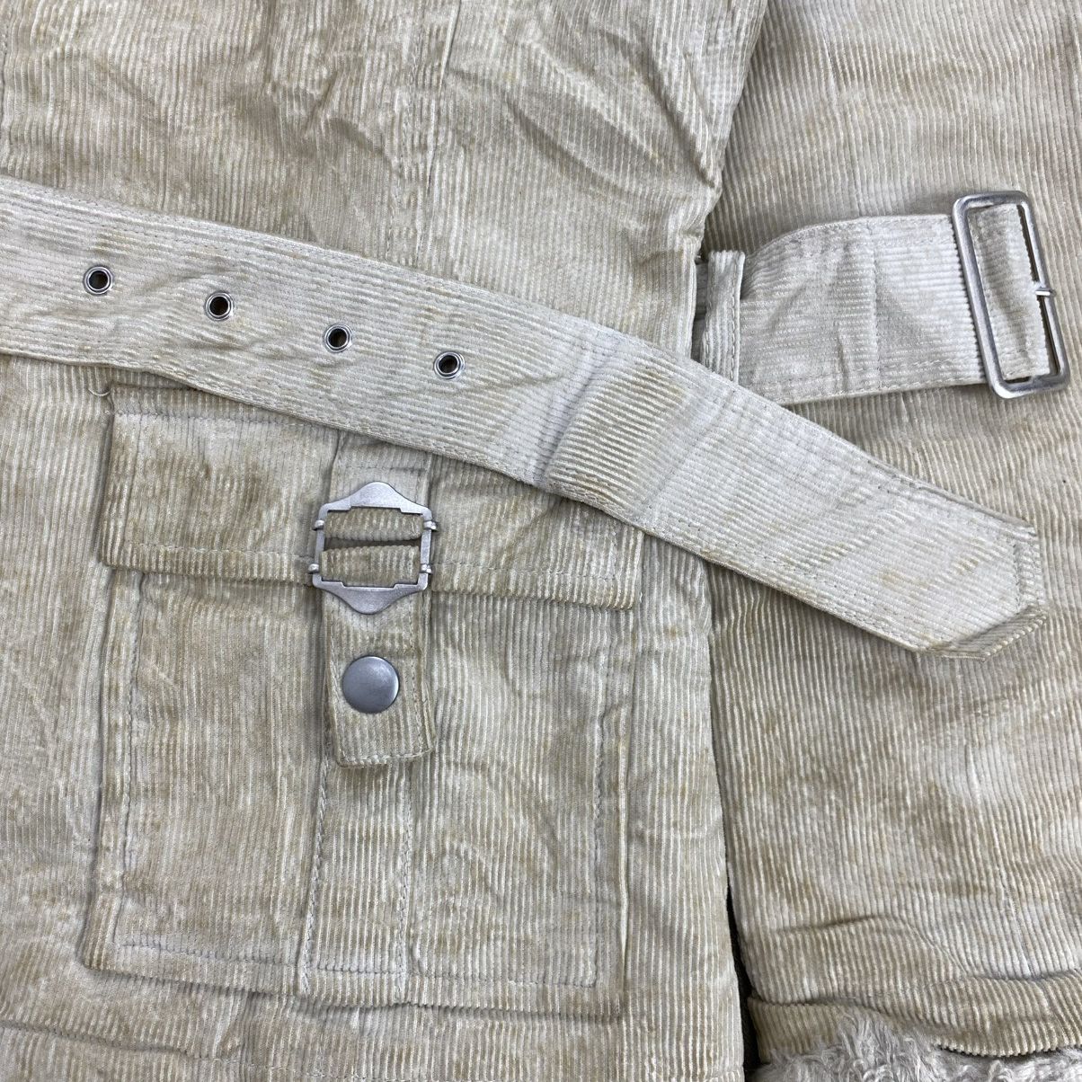 If Six Was Nine 2000s Clear Weather Faux Fur Lgb Goa Corduroy Coat Jacket Size US M / EU 48-50 / 2 - 8 Thumbnail