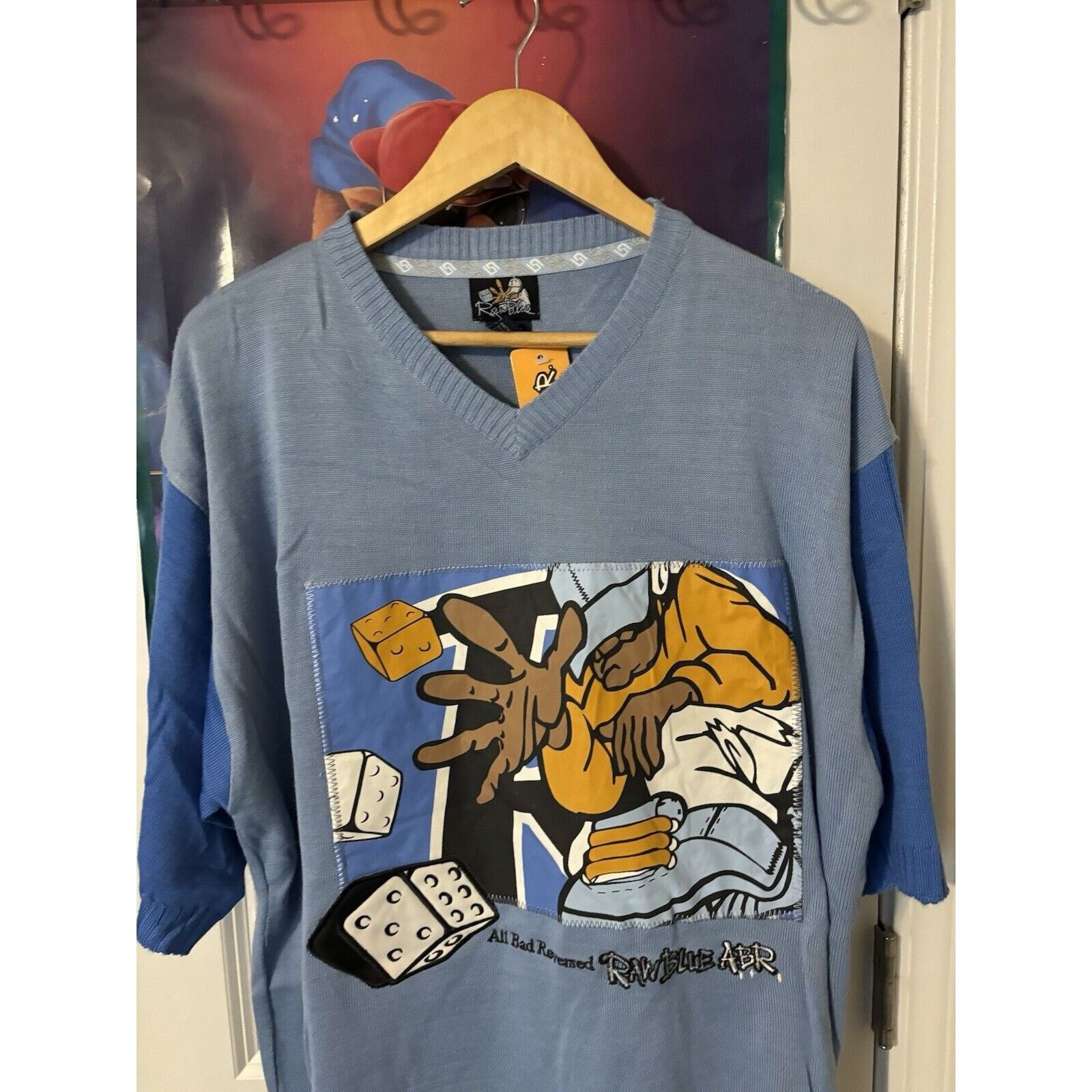 Other vintage raw blue XL fat albert y2k rare short sleeve sweater Size US XL / EU 56 / 4 - 2 Thumbnail