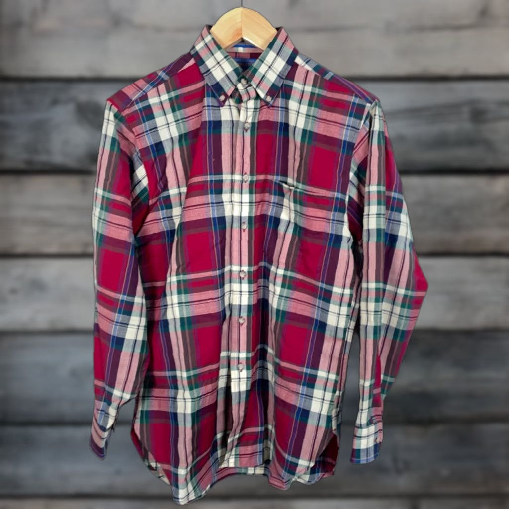 Pendleton VINTAGE Pendleton Shirt Wool Flannel Button-Up Mens Medium Red Plaid Lightweight USA Made 90s Grunge Preppy Casual WorkwearIFemale? Size US M / EU 48-50 / 2 - 1 Thumbnail