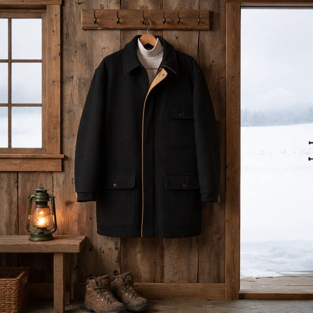 Schott Schott NYC Wool Hunting Jacket Made in USA Black Size 52 Size US XXL / EU 58 / 5 - 1 Thumbnail