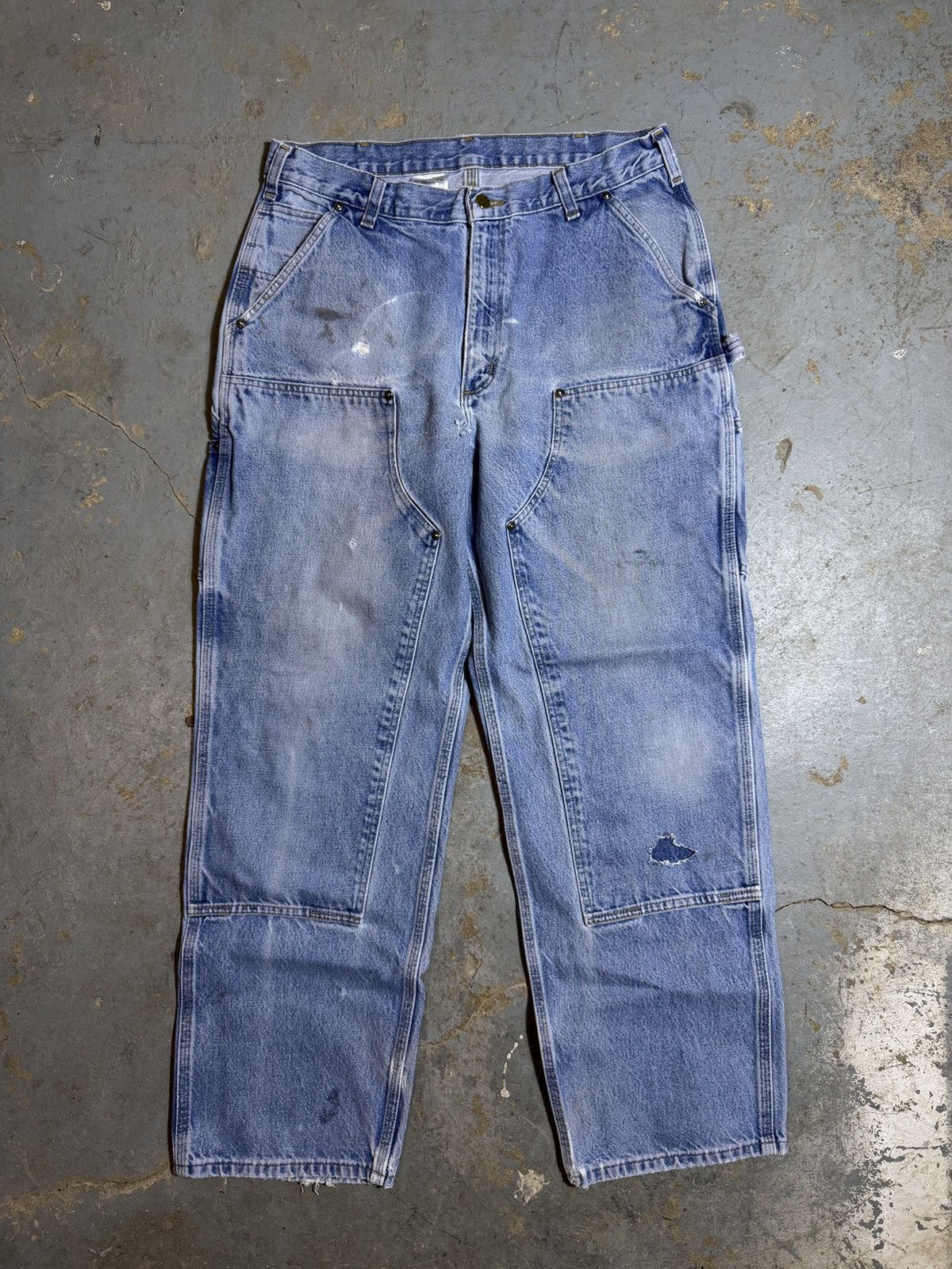 Carhartt Distressed Carhartt Double Knee Pants Size US 36 / EU 52 - 1 Thumbnail