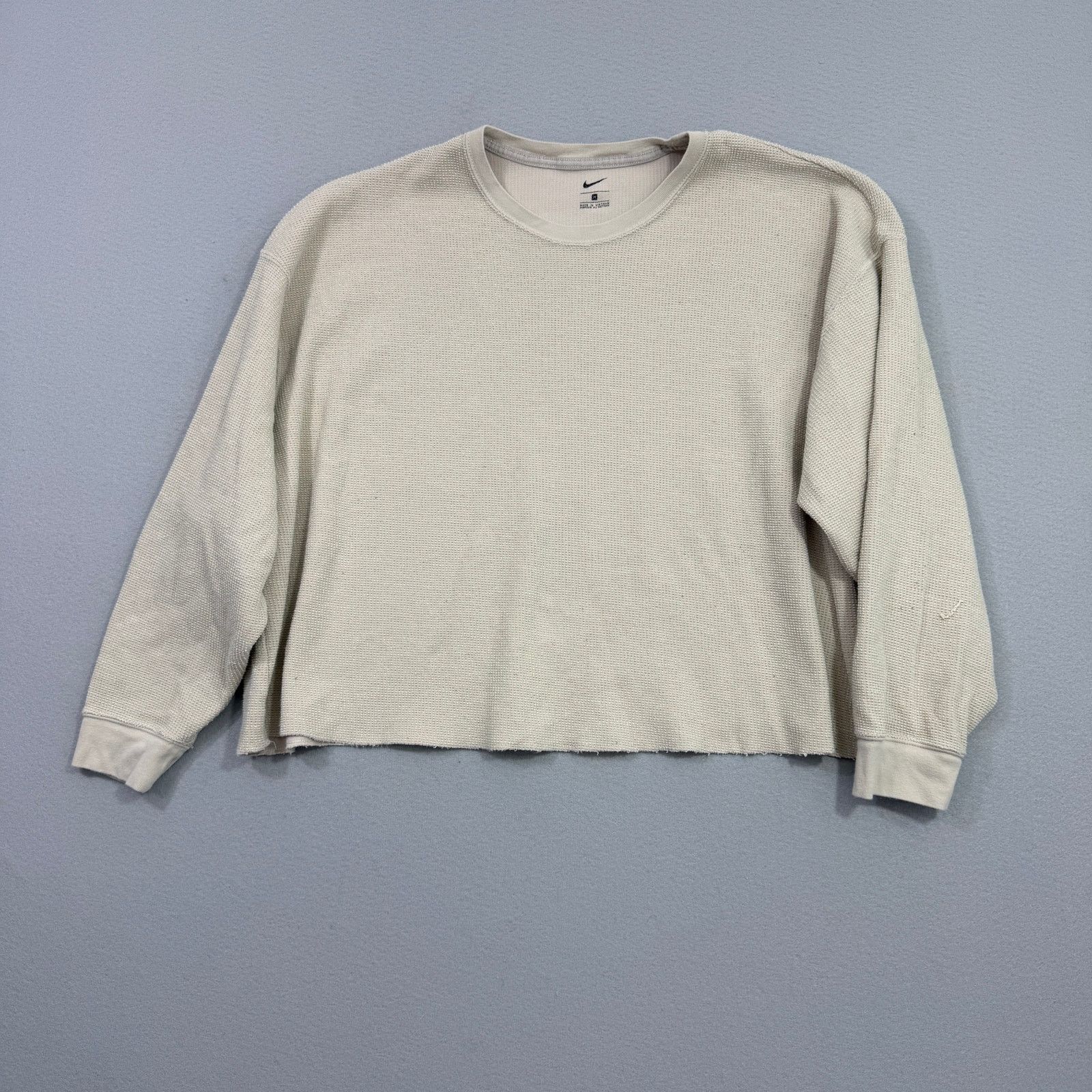Nike Nike Thermal Boxy Fit Long Sleeve Shirt Women's 2XL Cream Size XXL / US 16-18 / IT 52-54 - 1 Thumbnail