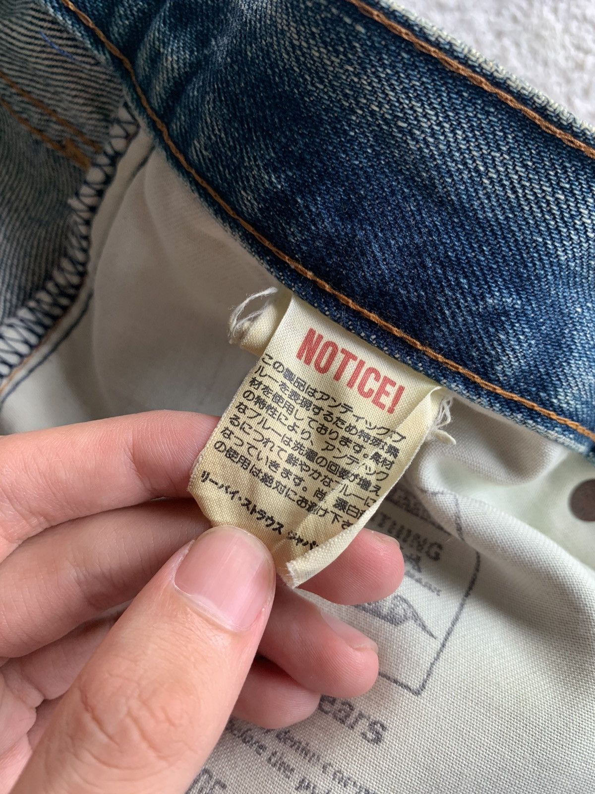 Vintage Levis Big E 502XX Selvedge Distressed Denim