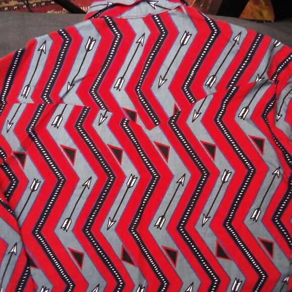 Vintage × Wrangler Vintage Wrangler Zig Zag Arrows Western Button Shirt Size US XXL / EU 58 / 5 - 7 Thumbnail