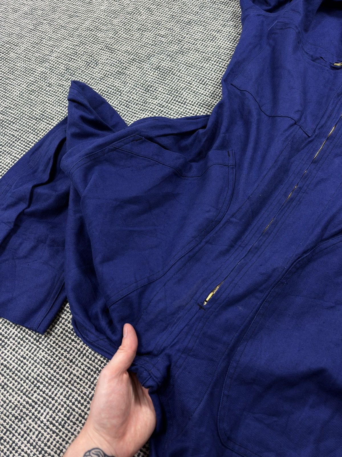 Le Laboureur 60s/70s french zip up coveralls sanfor jampsuit french chore Size US S / EU 44-46 / 1 - 13 Thumbnail