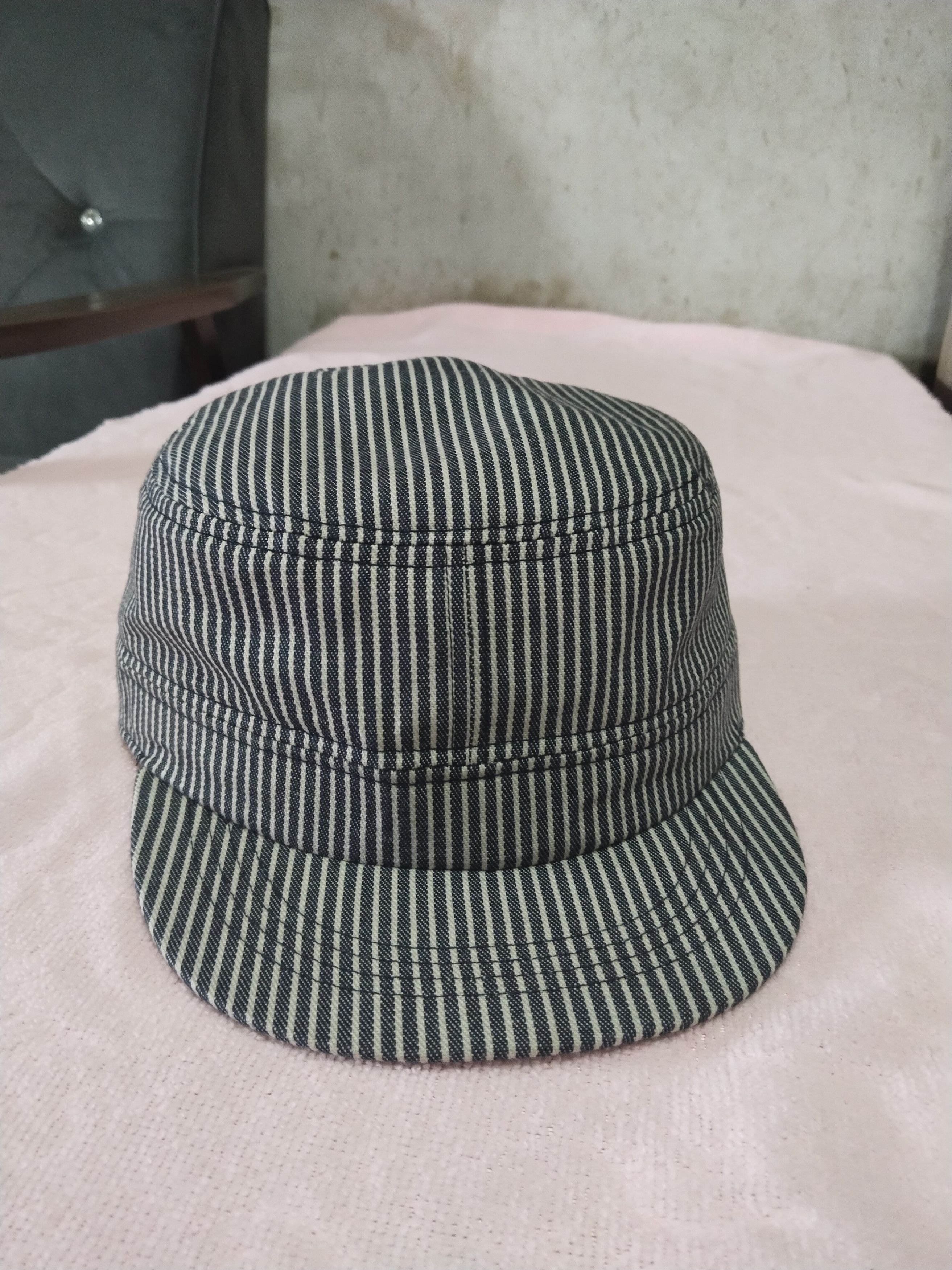 Japanese Brand VINTAGE CADET SRIPE YKK ADJUSTABLE JAPAN HAT Size ONE SIZE - 1 Thumbnail