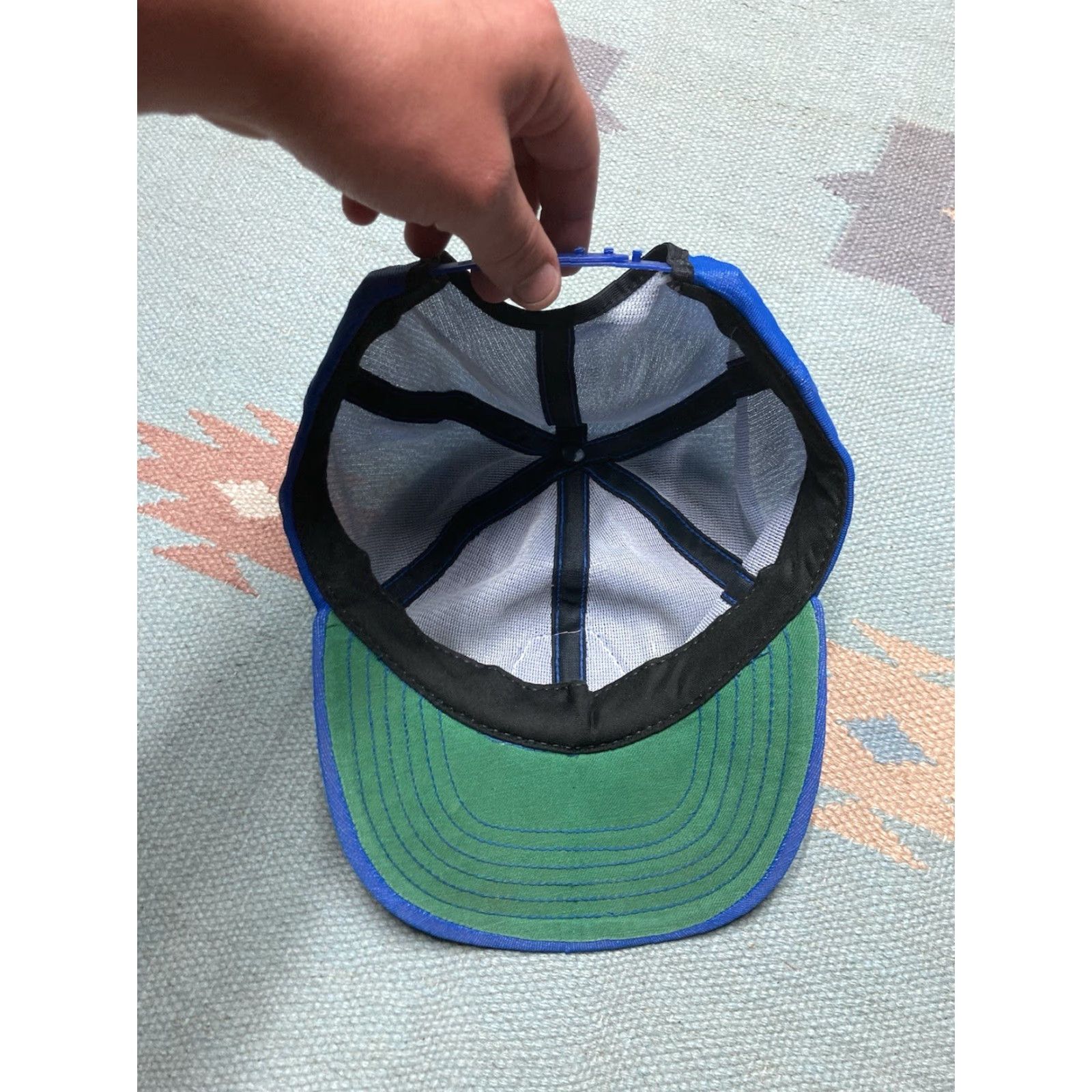 Ford VINTAGE Ford SnapBack Hat Cap Blue Adjustable Men USA Dura Torq Fasteners Curtis Ford car USA Cap Size ONE SIZE - 4 Thumbnail