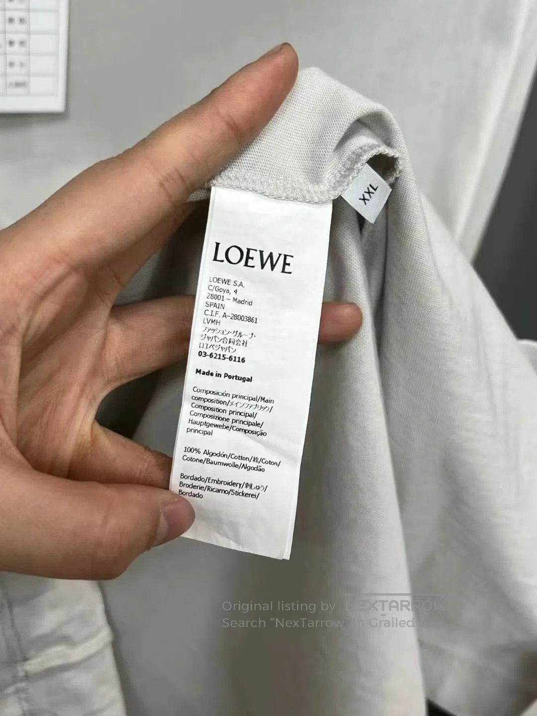 Loewe Loewe Logo Short Sleeve T-Shirt. Size US XXL / EU 58 / 5 - 3 Thumbnail