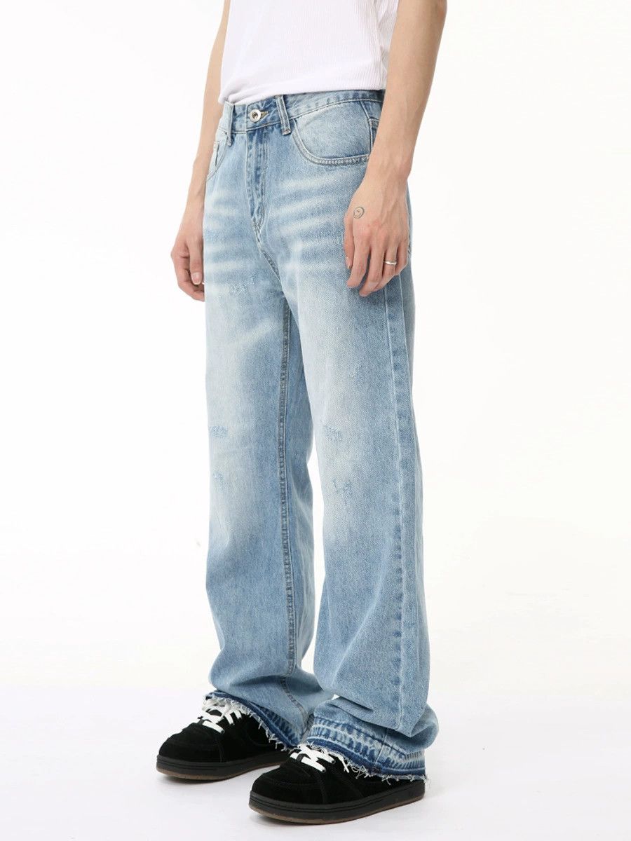 Jean American basic simple washed flared jeans casual Size US 32 / EU 48 - 4 Thumbnail