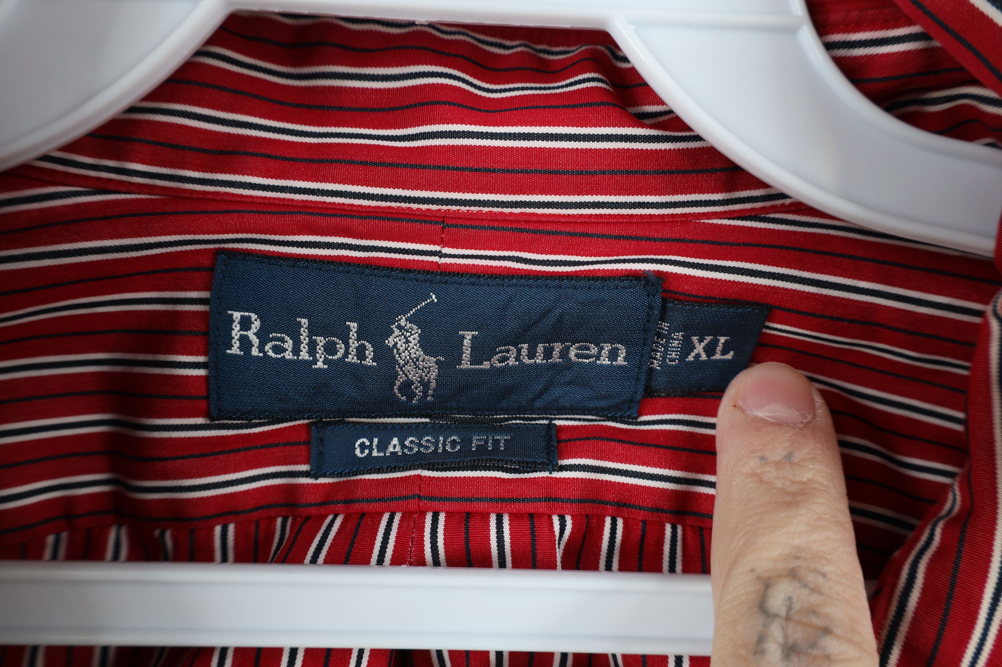 Ralph Lauren × Vintage Vintage 90s Ralph Lauren Striped Collared Button Down Shirt Size US XL / EU 56 / 4 - 5 Thumbnail