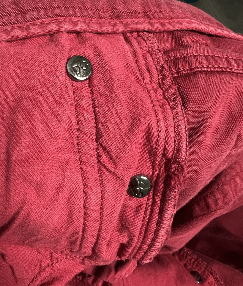 Dolce & Gabbana Women's Jeans Pants Burgundy Size 52