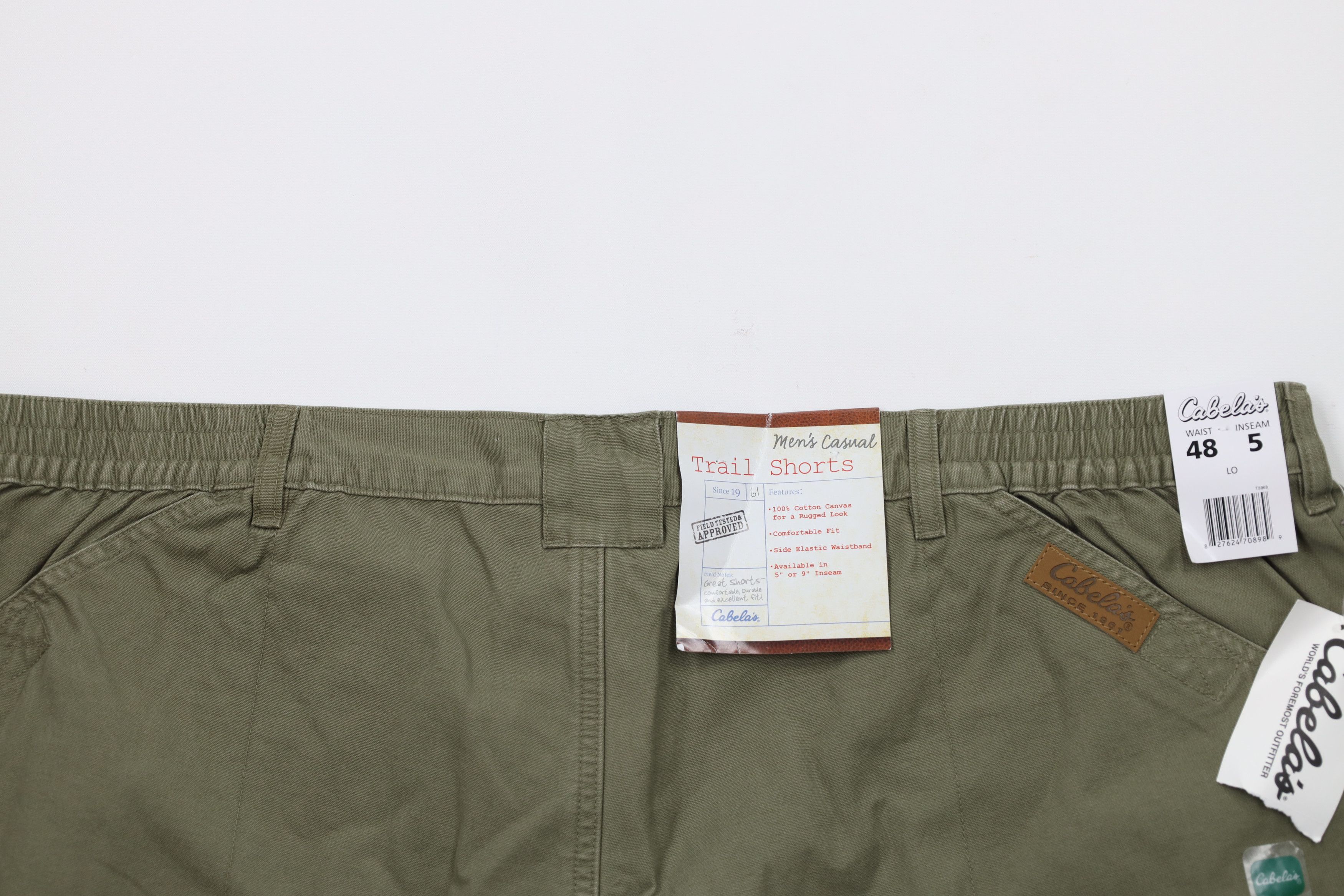 Cabelas × Vintage Deadstock Vintage Y2K Cabelas Knee Canvas Cargo Shorts Green Size US 44 / EU 60 - 11 Thumbnail