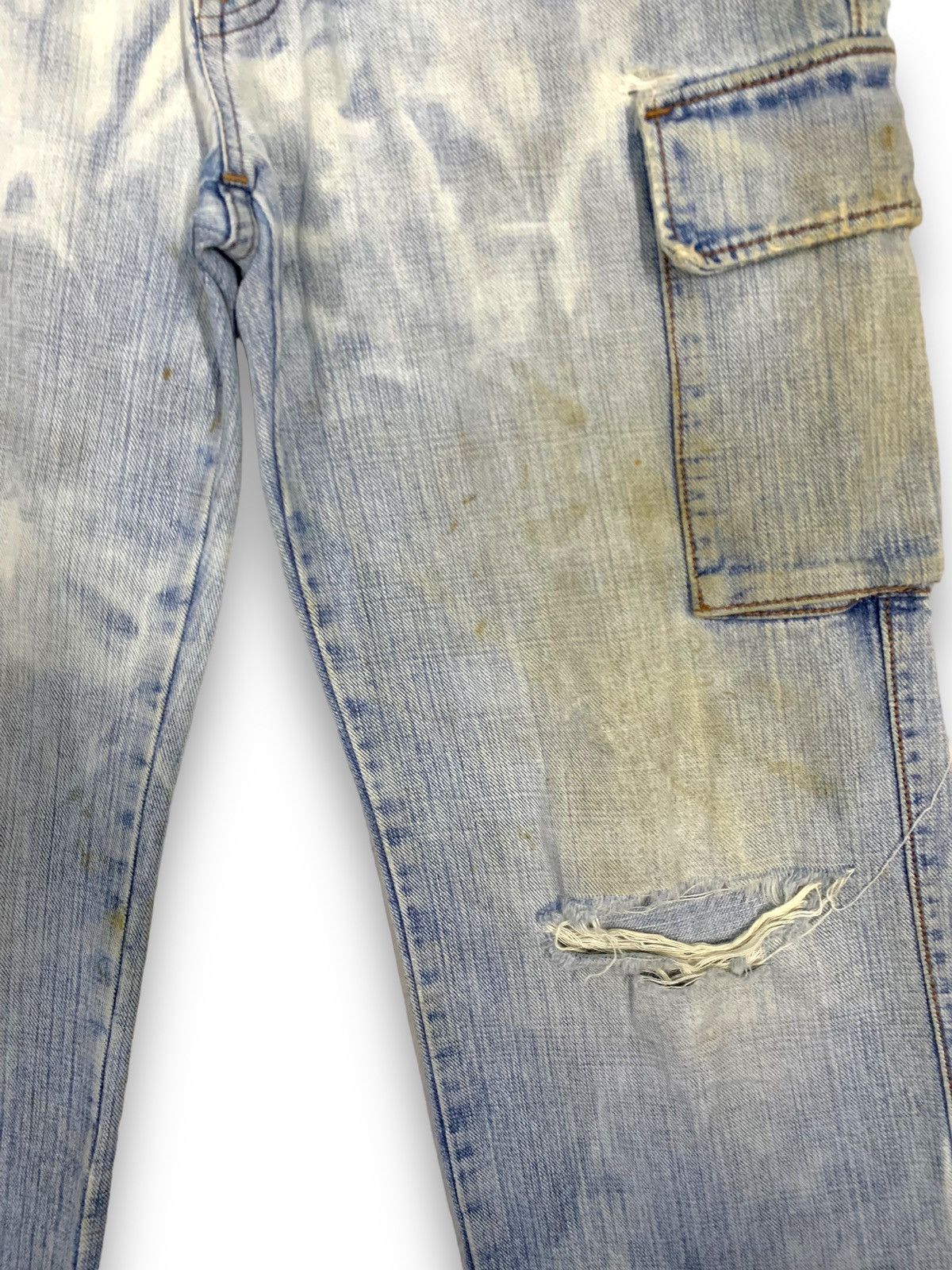 Japanese Brand Vintage Japanese Brand Dirty Mud Wash Baggy Cargo Jeans Size US 32 / EU 48 - 8 Thumbnail