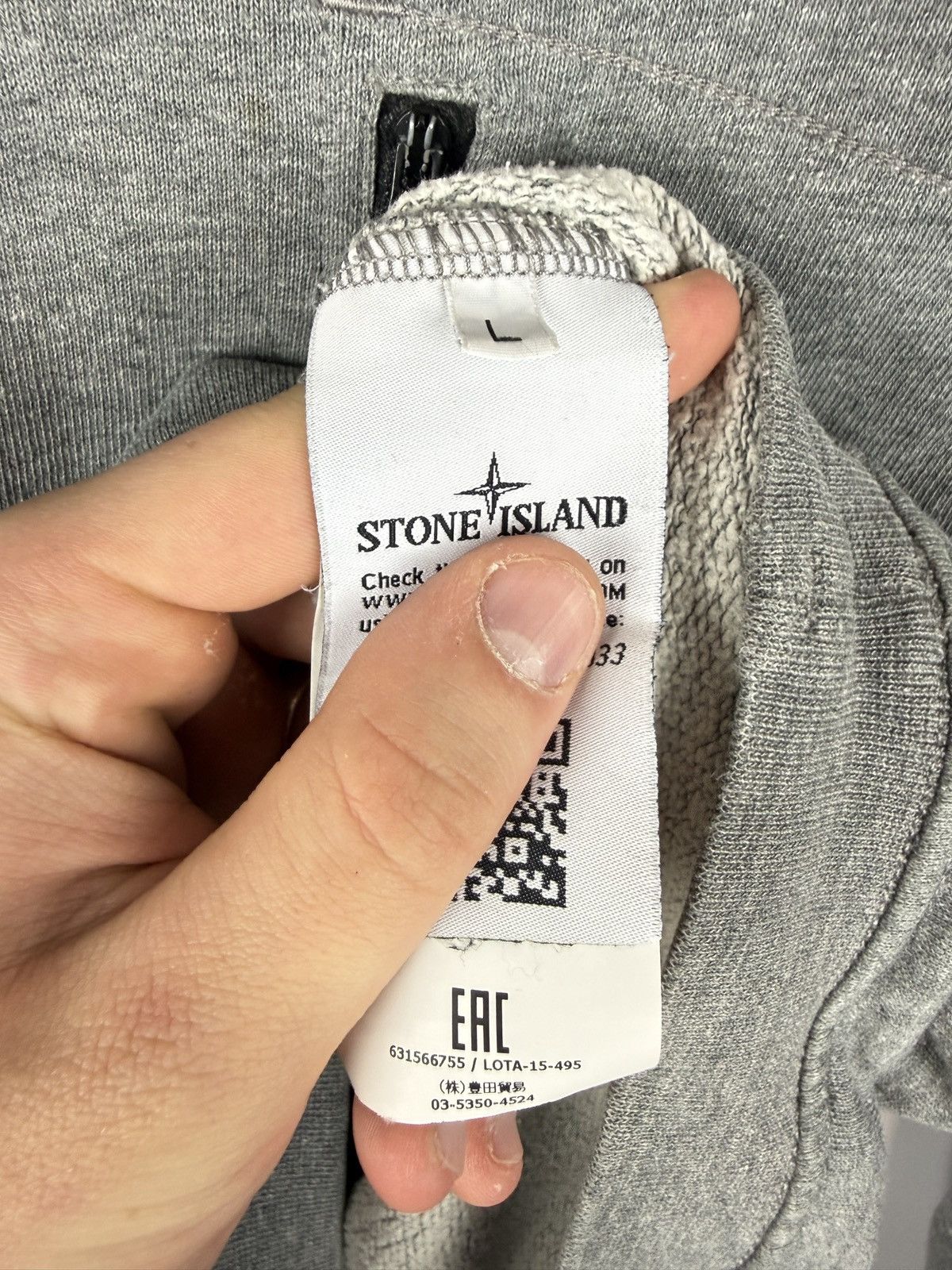 Stone Island Grey Stone Island pocket sweatshirt Size US L / EU 52-54 / 3 - 9 Thumbnail