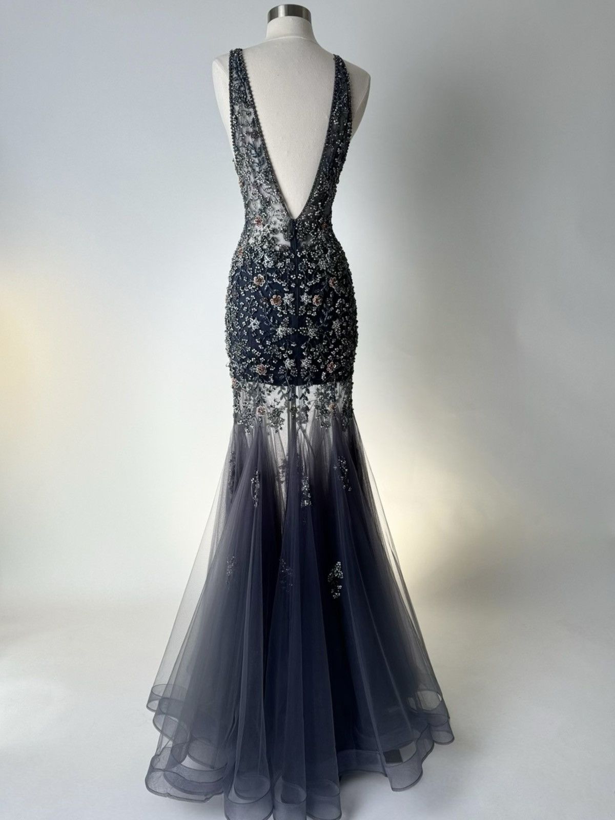 Other Brand New US 4 Jovani Maxi Beaded Evening Gown Size S / US 4 / IT 40 - 7 Thumbnail