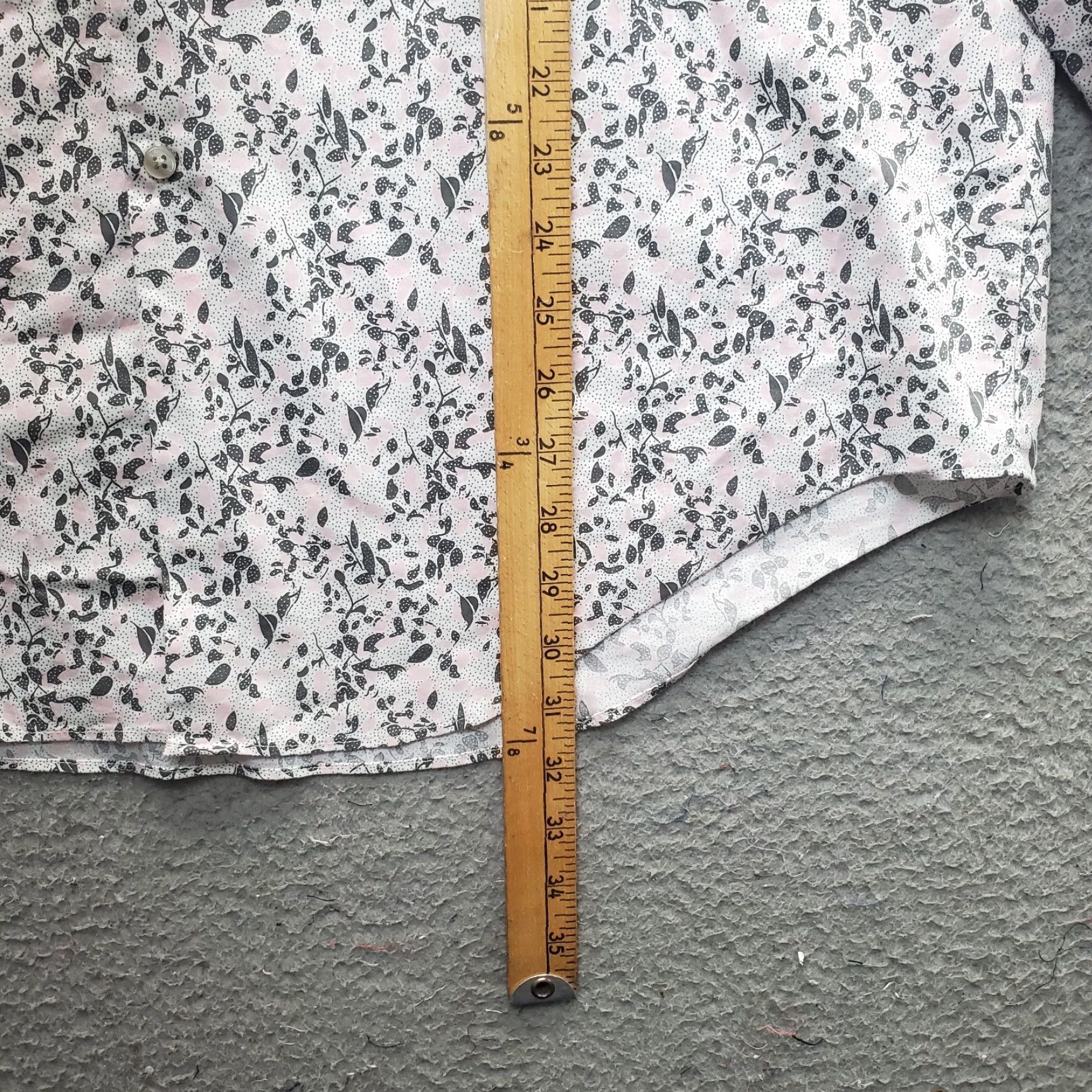 Van Heusen Van Heusen Mens Dress Shirt Multicolor Floral Slim Fit Flex Button Up Size 18 Size 48R - 5 Thumbnail