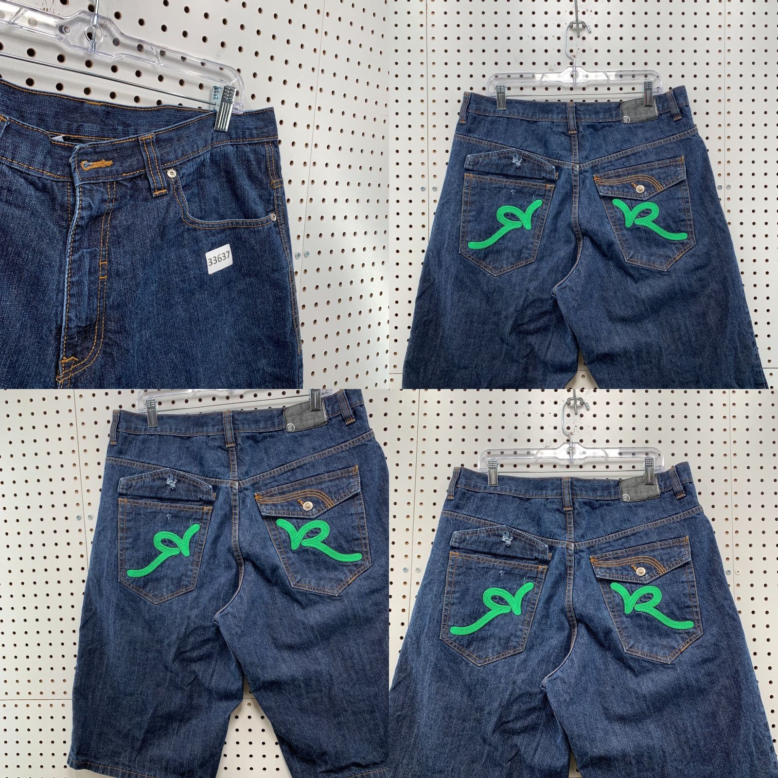 Rocawear VINTAGE Rocawear Denimi Blue Shorts Mens FITS 36X13 Bermuda Hip Hop Logo 36 Blue Size US 36 / EU 52 - 8 Thumbnail