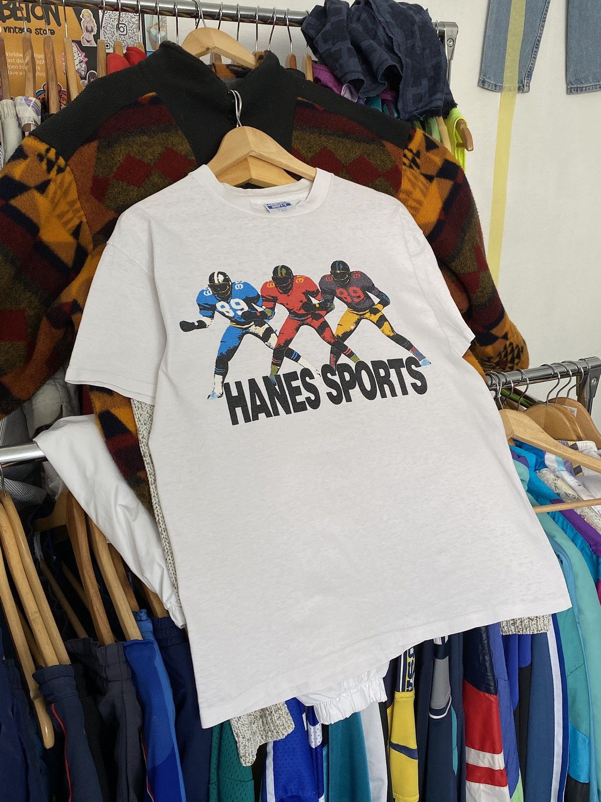 Hanes × Vintage Vintage Hanes Sport Football Best Team Befy Tee Shirt USA Size US M / EU 48-50 / 2 - 13 Thumbnail