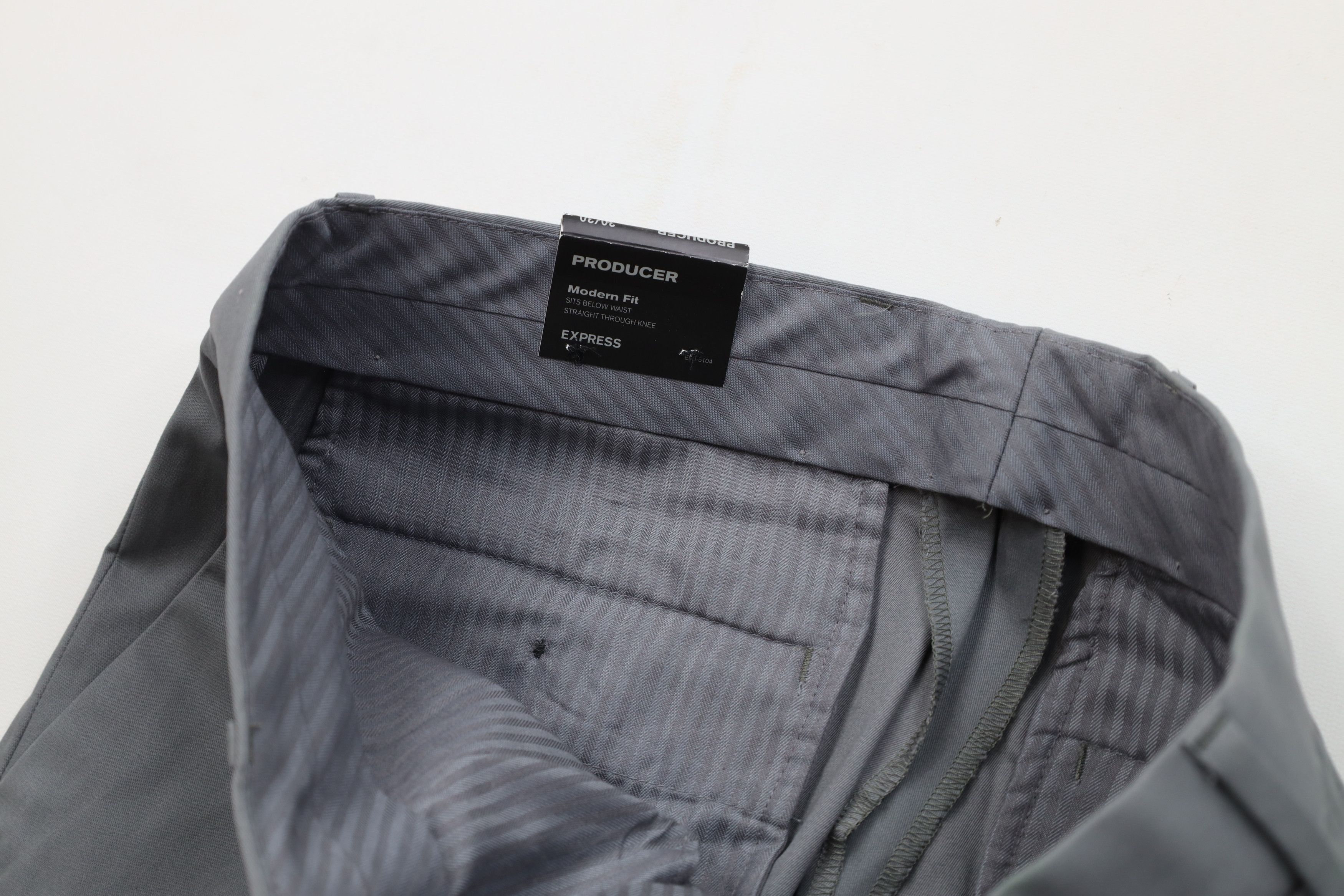 Express New Express Fit Producer Straight Leg Chino Pants Gray Size US 30 / EU 46 - 6 Thumbnail