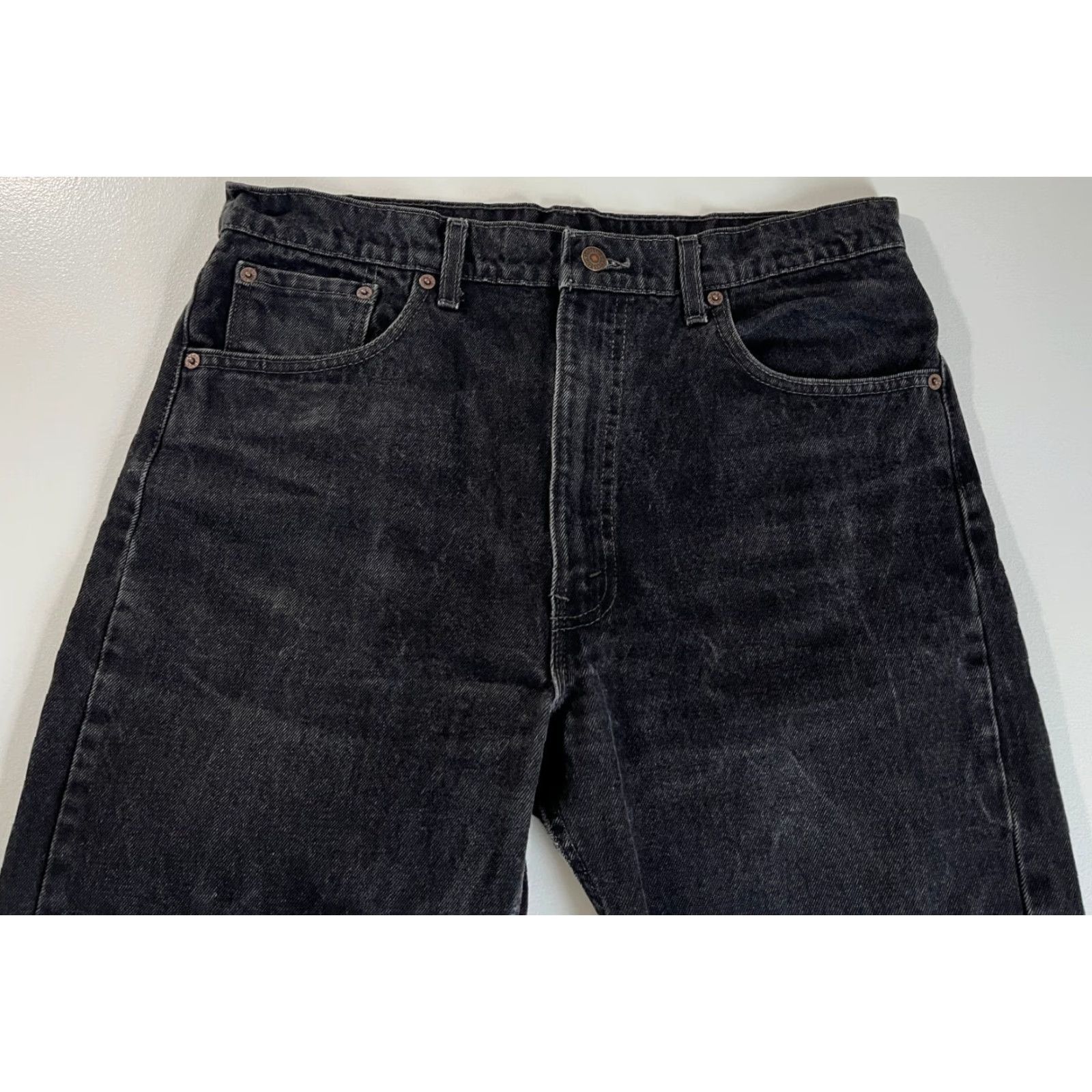 Levi's VINTAGE Levi's 505 Jeans Men Regular Fit Straight Black 33x32 90s USA Americana Size US 33 - 7 Thumbnail